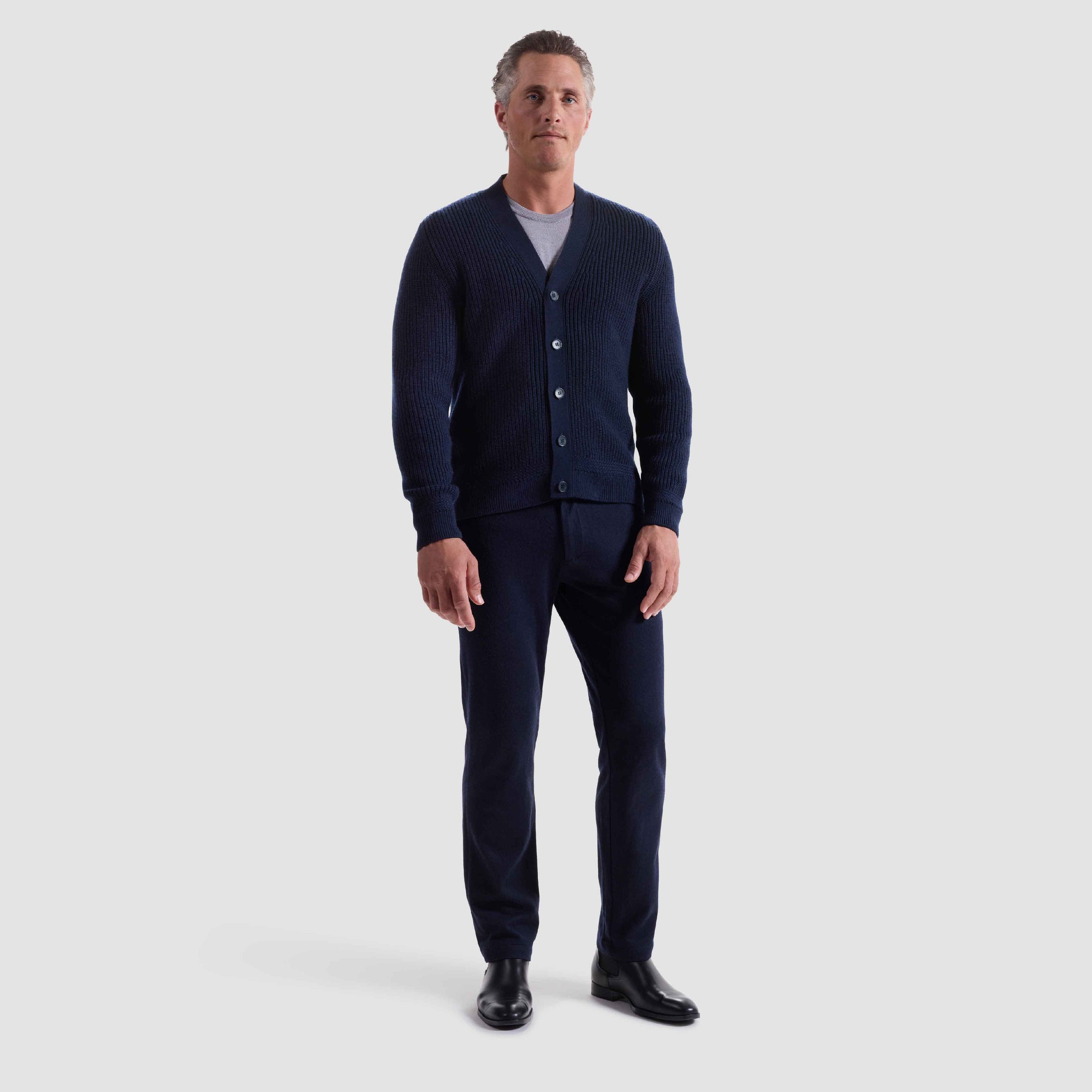 Rib Knit Cardigan Sweater