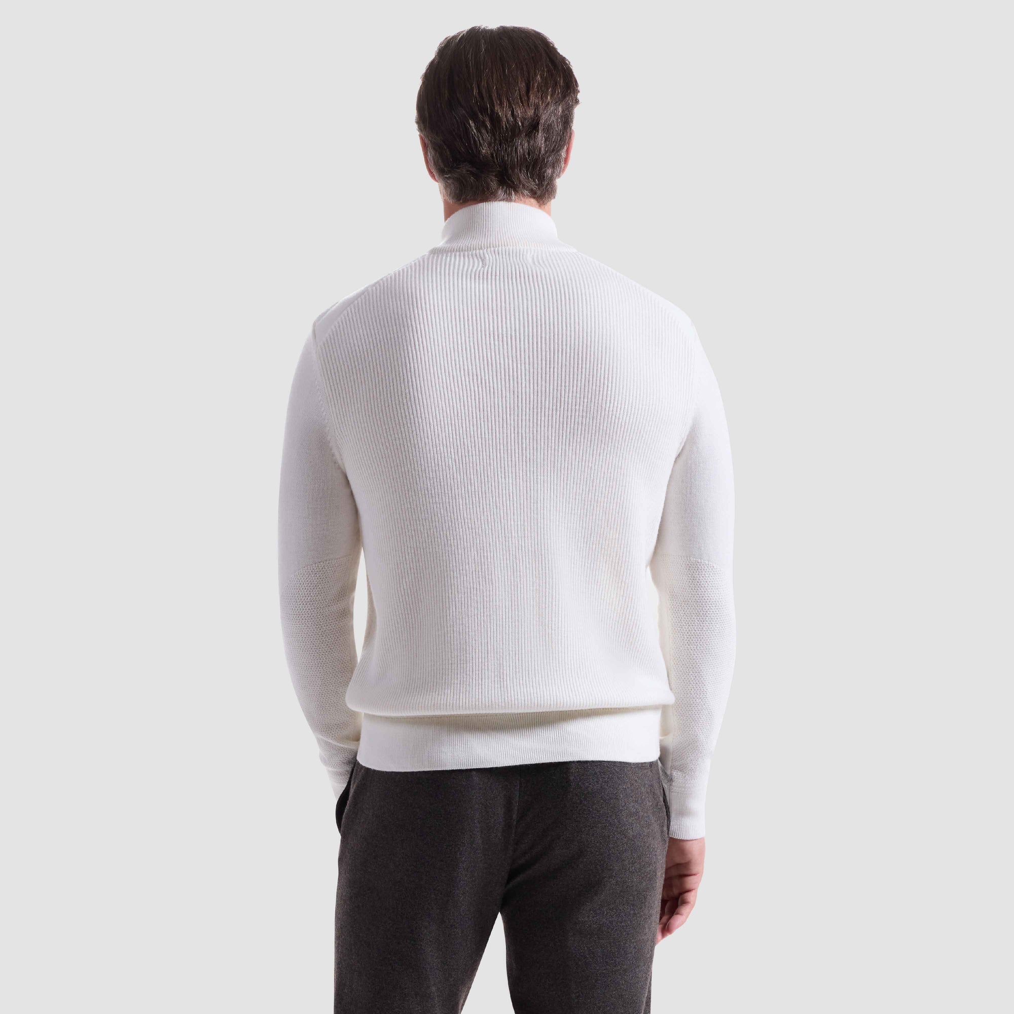 Melange Quarter Zip Mock Neck Sweater