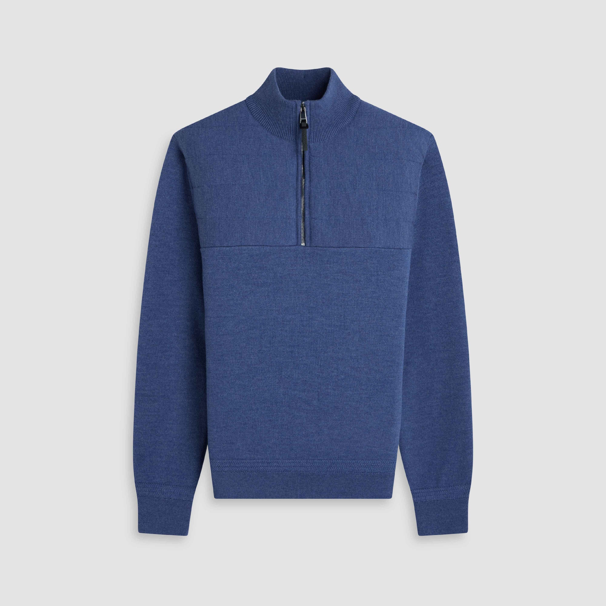 Melange Quarter Zip Mock Neck Sweater