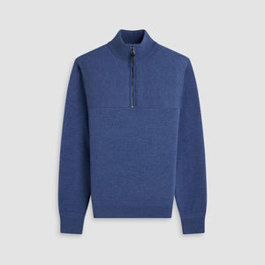 Melange Quarter Zip Mock Neck Sweater