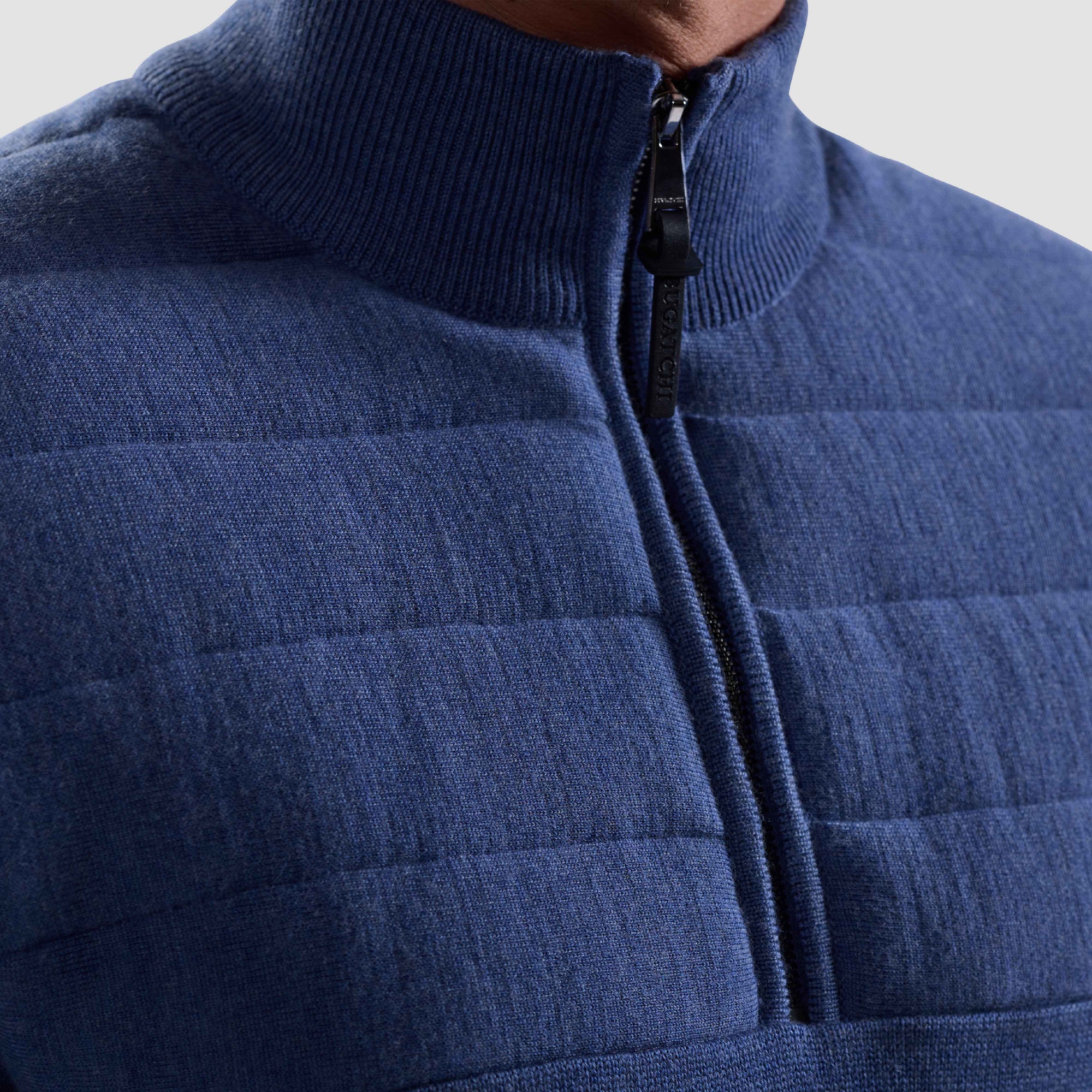 Melange Quarter Zip Mock Neck Sweater