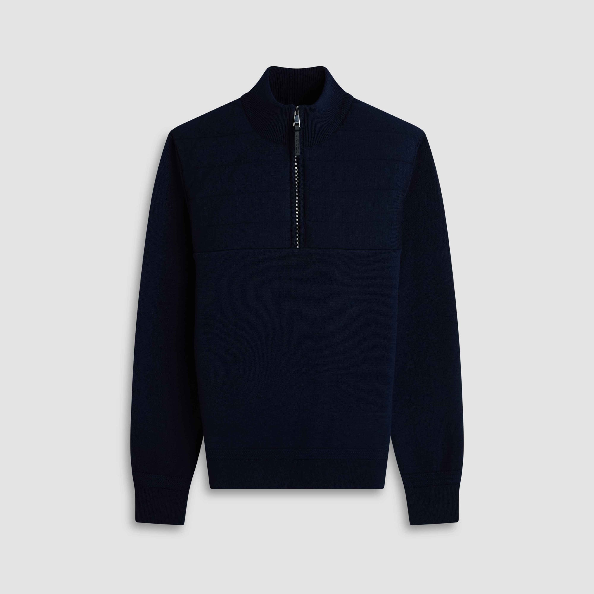 Melange Quarter Zip Mock Neck Sweater