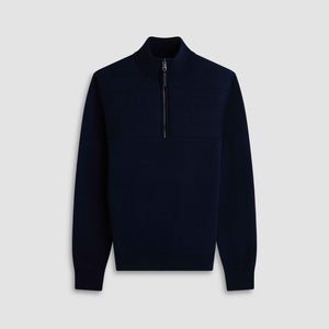 Melange Quarter Zip Mock Neck Sweater