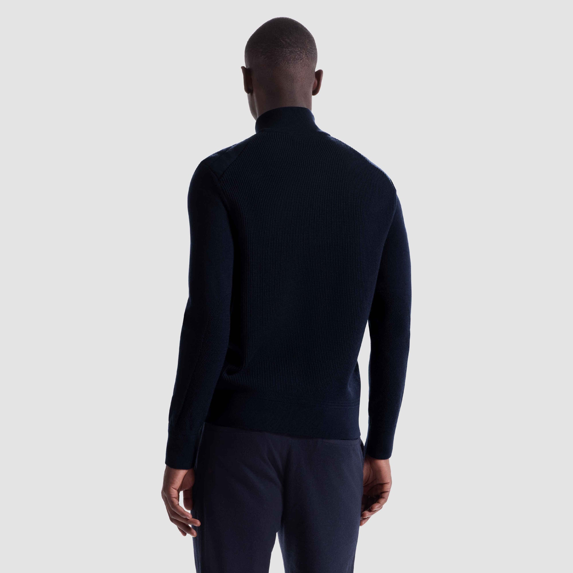 Melange Quarter Zip Mock Neck Sweater