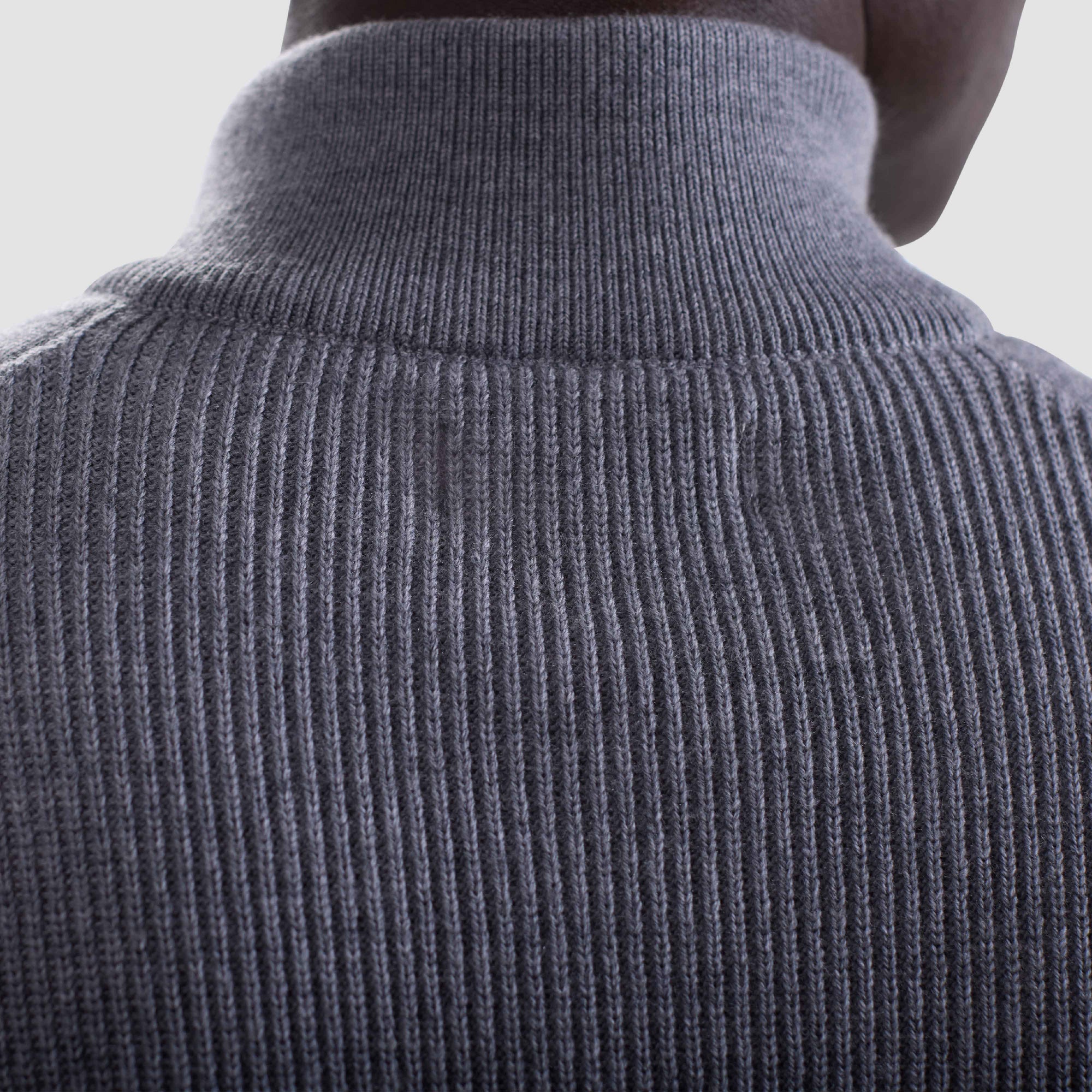 Melange Quarter Zip Mock Neck Sweater