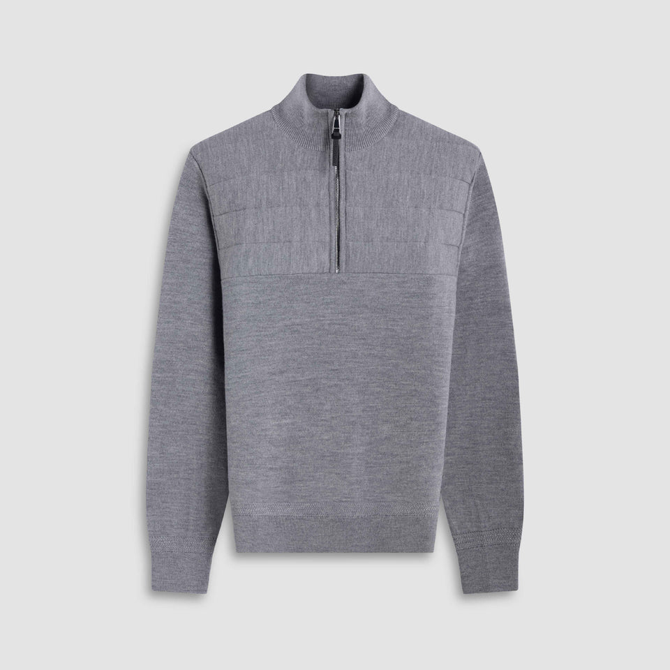 Melange Quarter Zip Mock Neck Sweater – BUGATCHI
