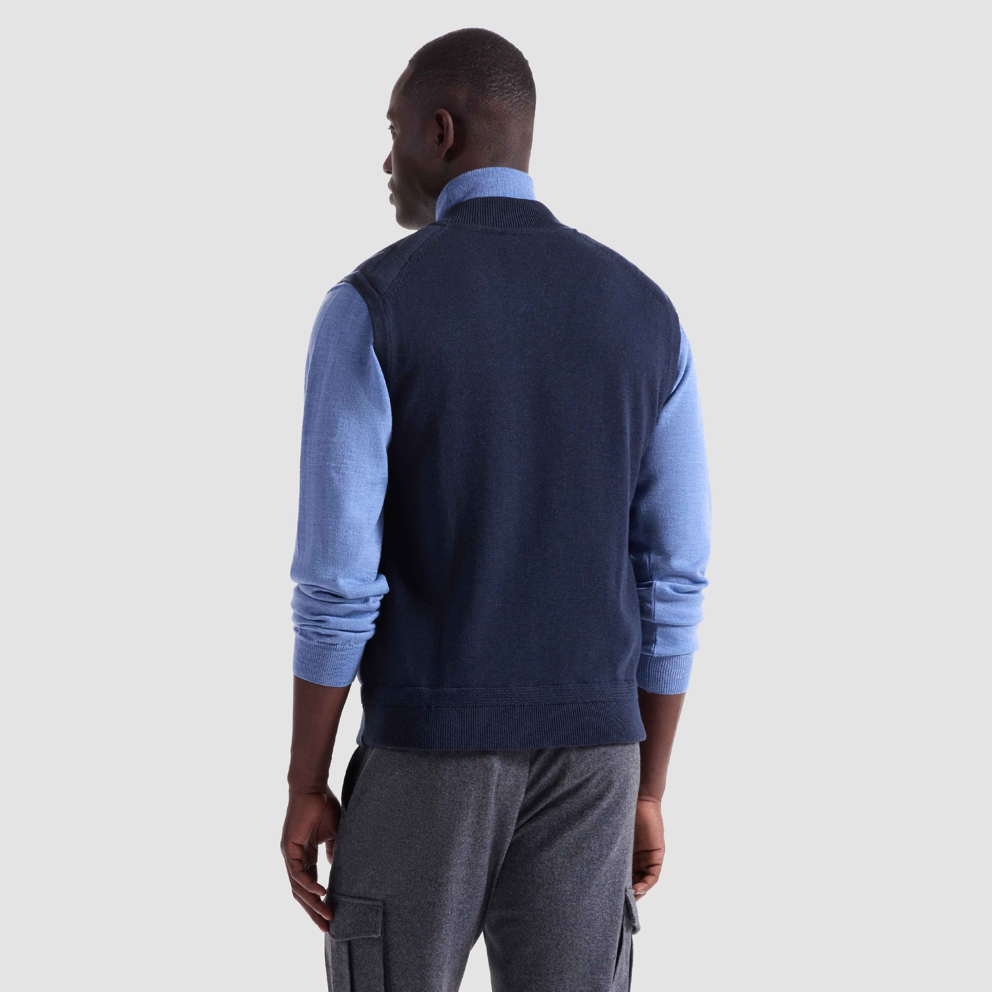 Melange Quilted Sweater Vest