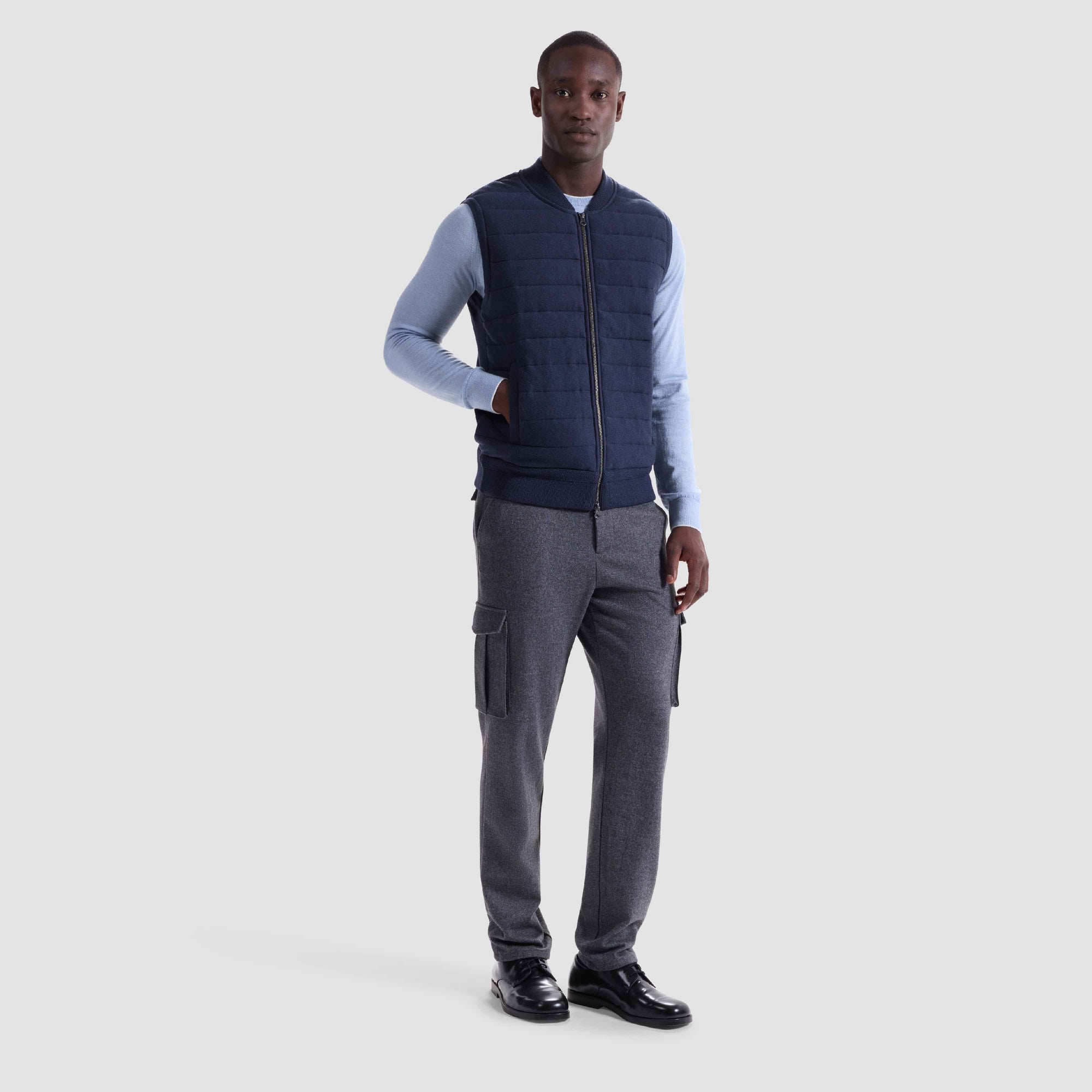 Melange Quilted Sweater Vest