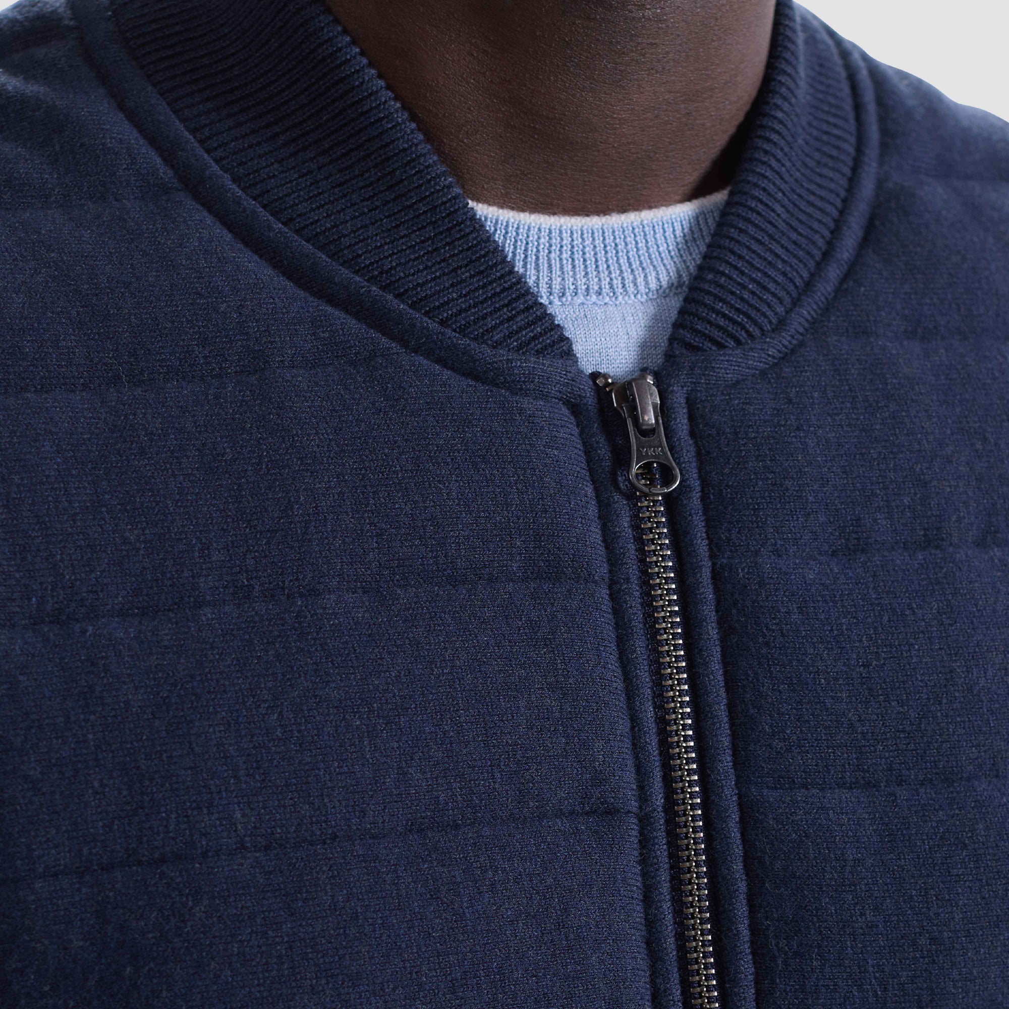 Melange Quilted Sweater Vest