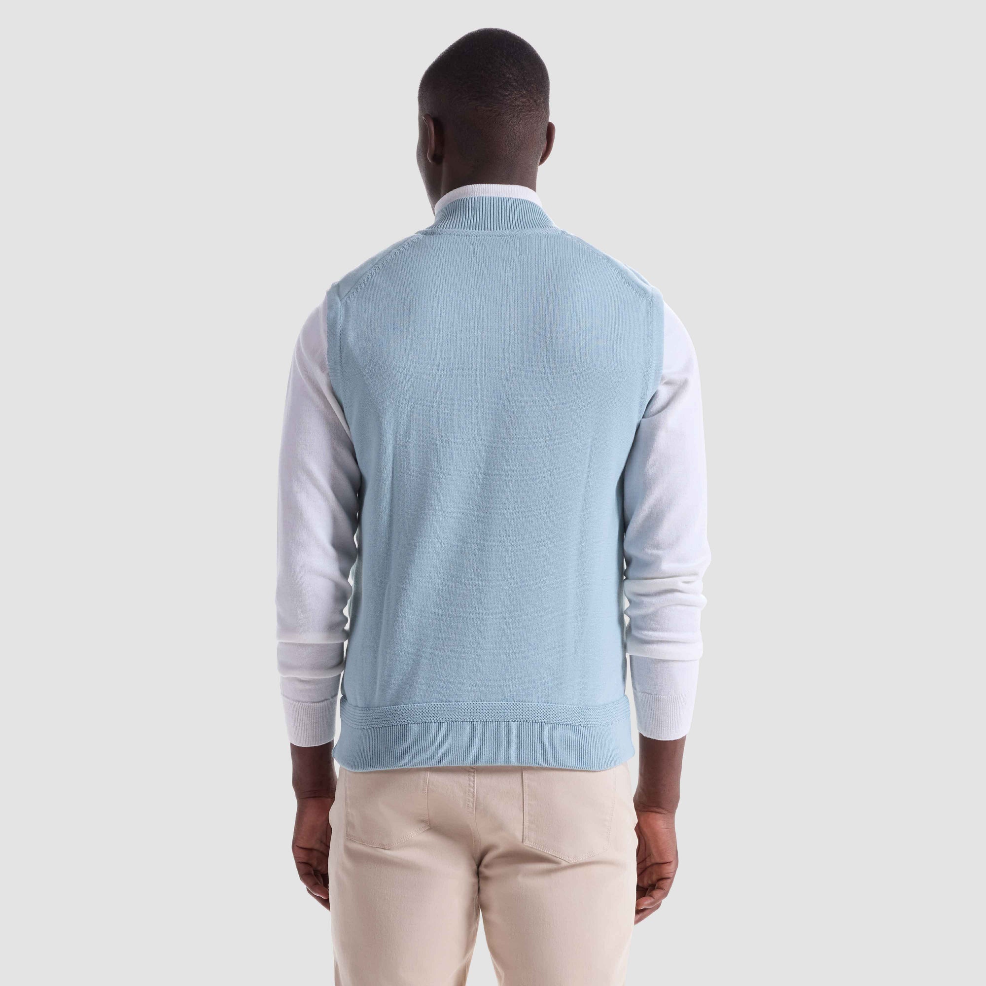 Melange Quilted Sweater Vest