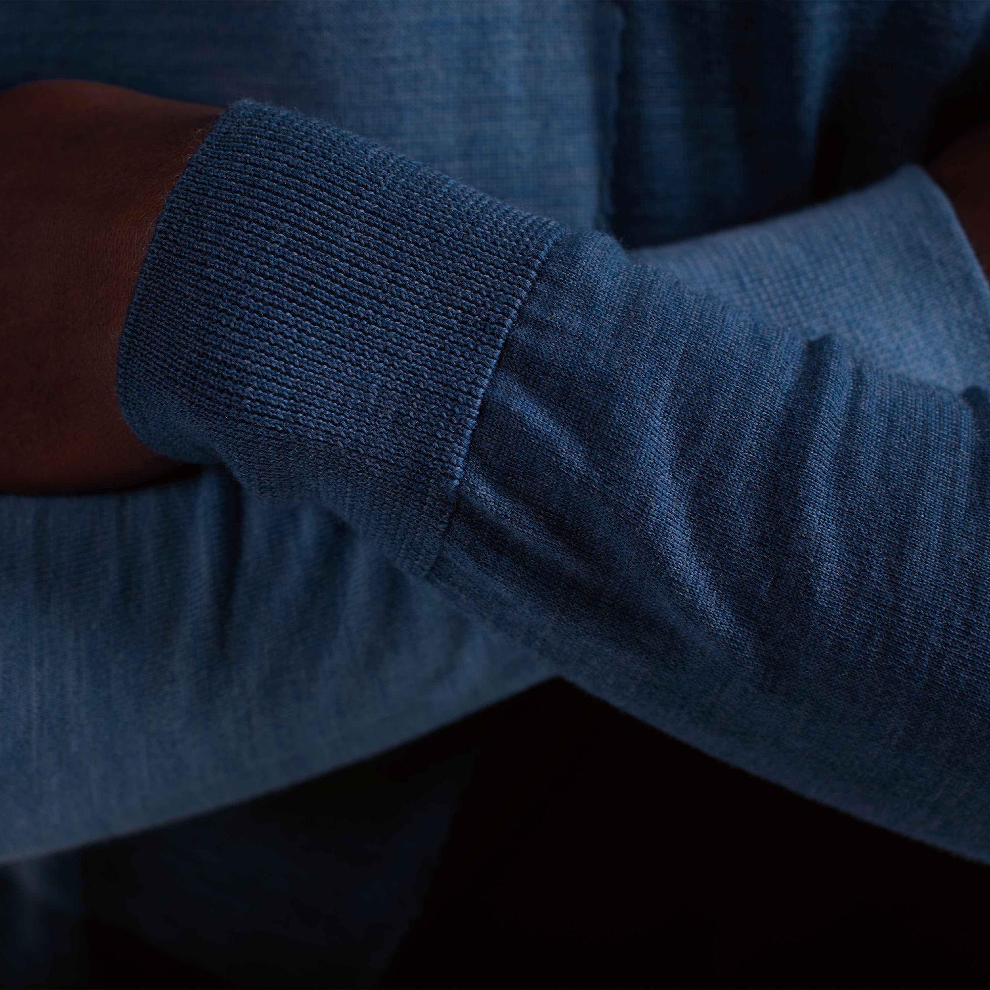 Geometric Intarsia Merino Polo Sweater