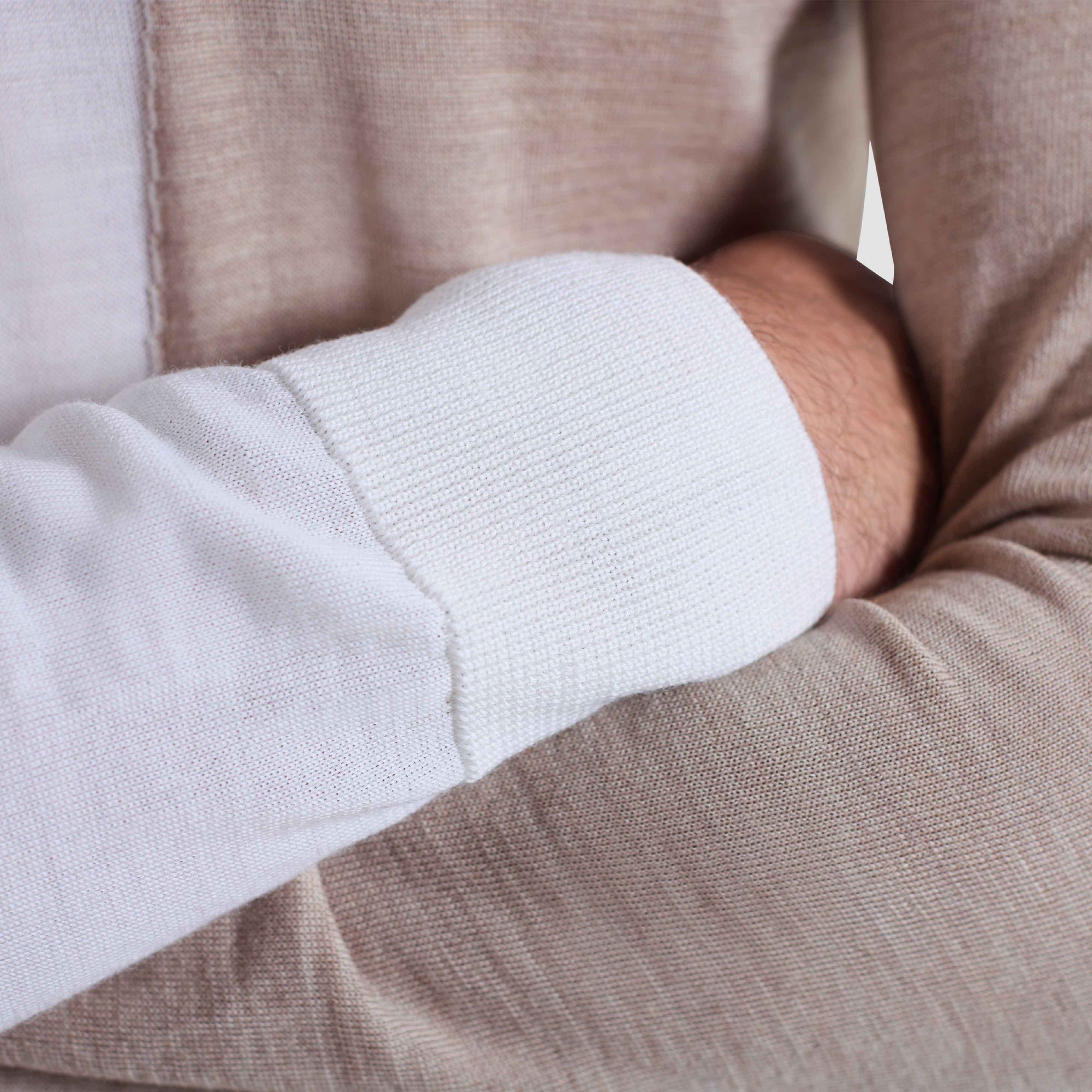 Geometric Intarsia Merino Polo Sweater