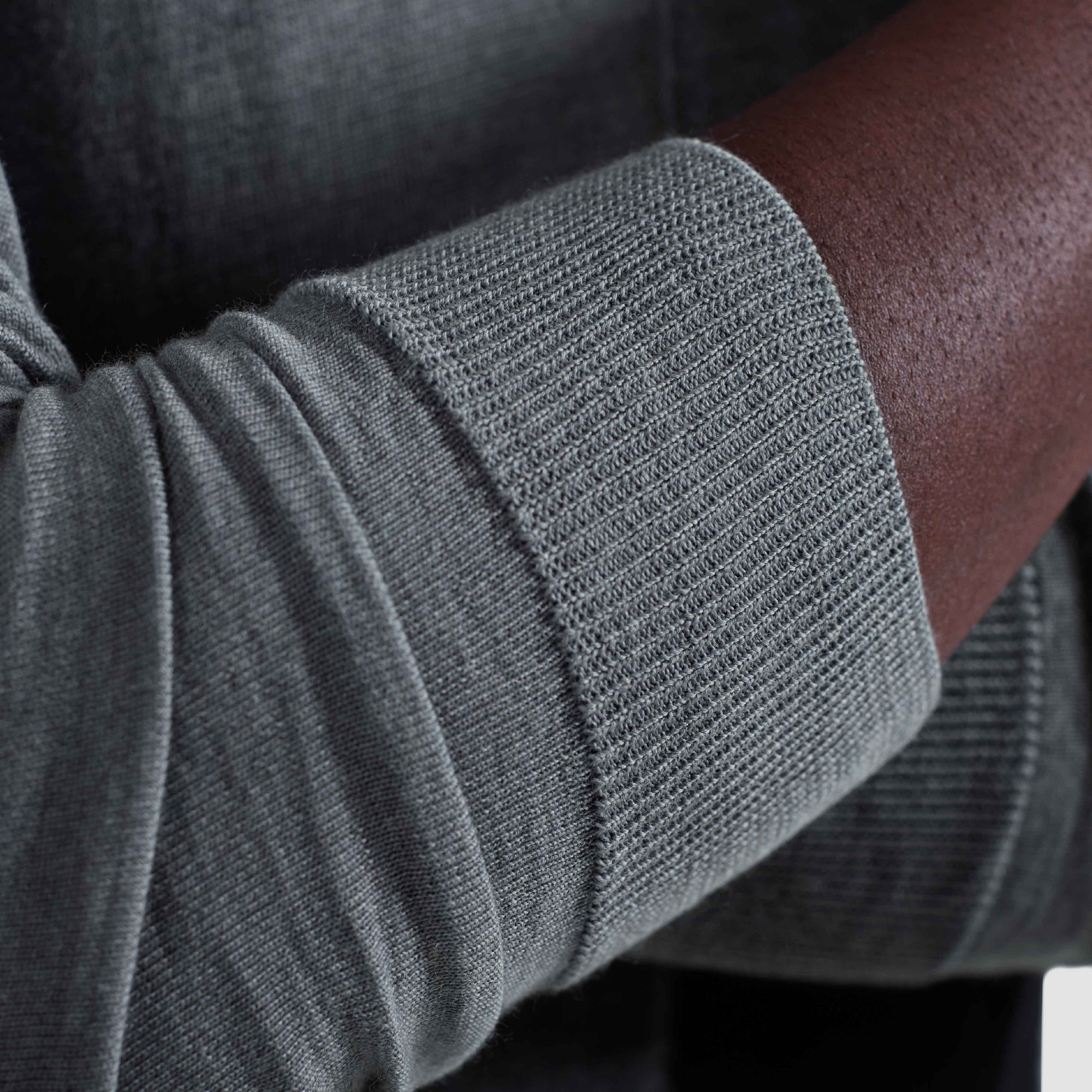 Geometric Intarsia Merino Polo Sweater