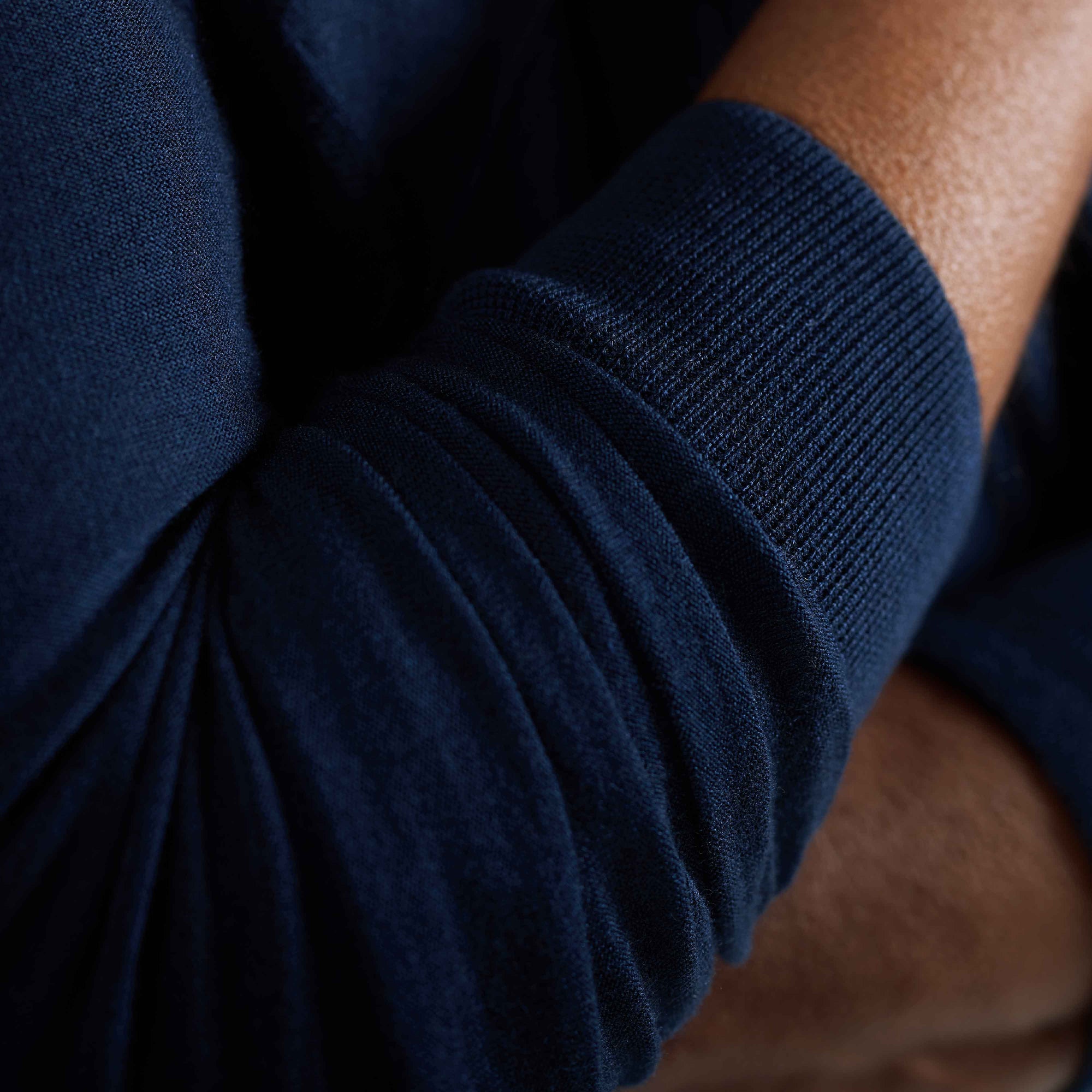 Diamond Stitch Merino-Silk Quarter-Zip Sweater