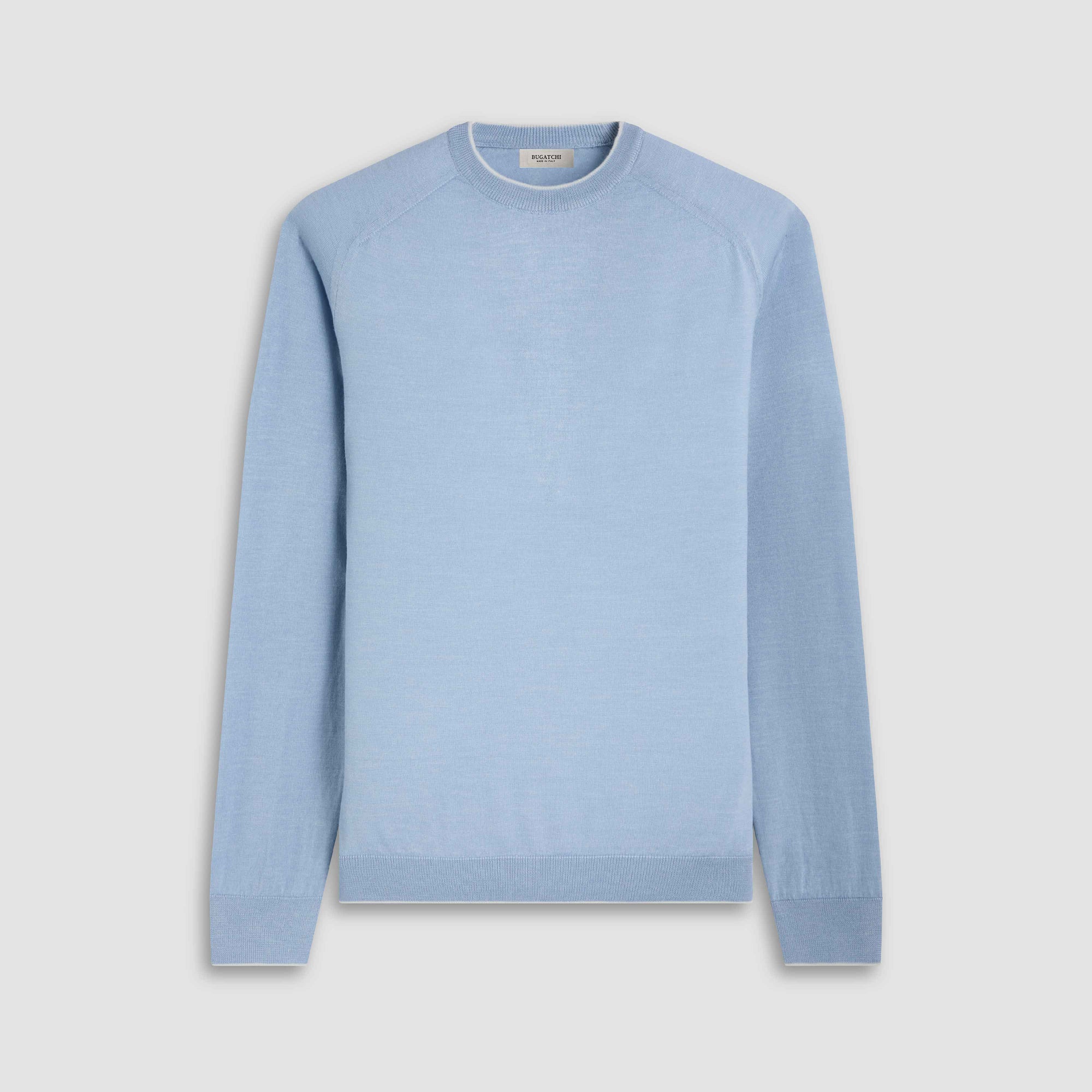 Melange Merino-Silk-Linen Crewneck Sweater