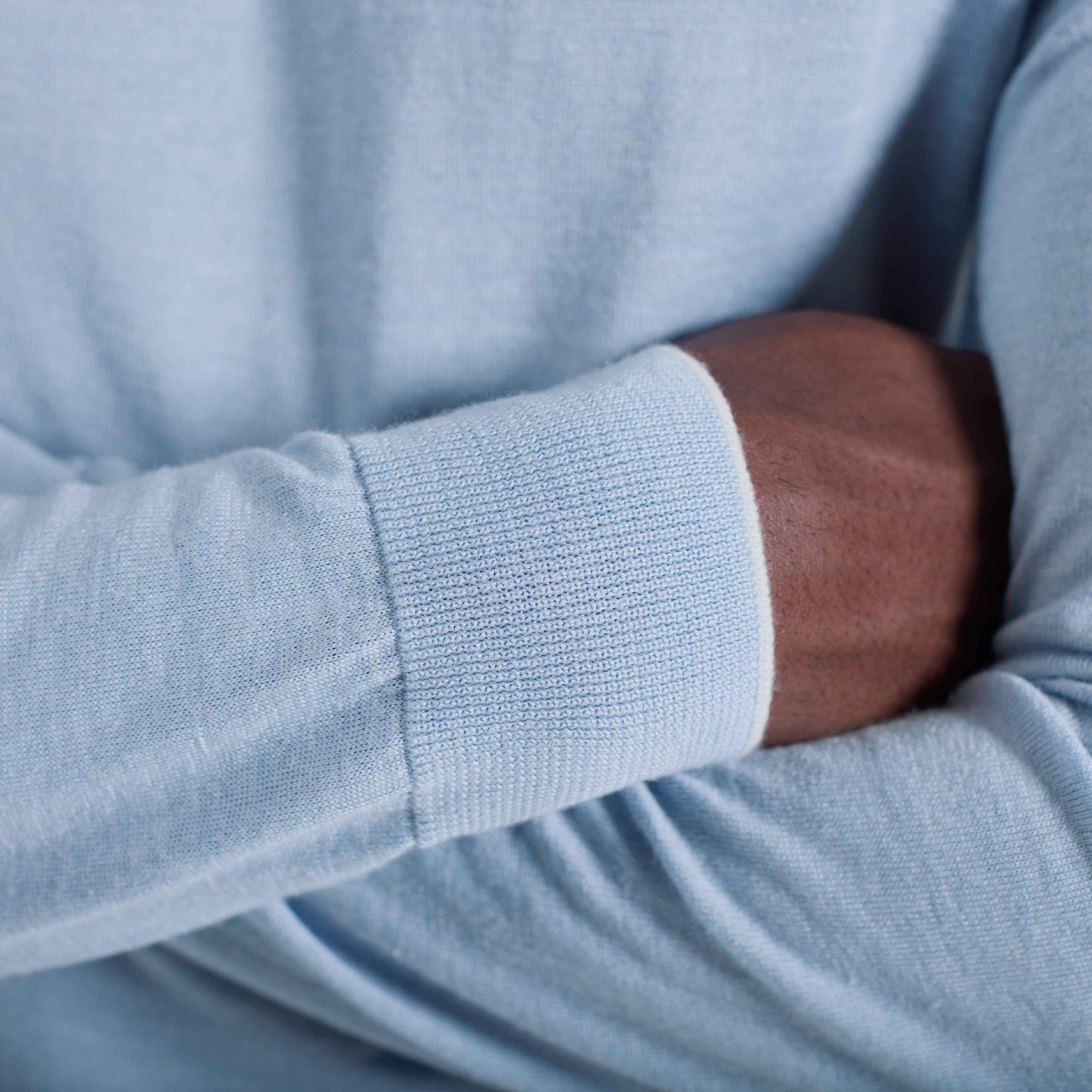 Melange Merino-Silk-Linen Crewneck Sweater