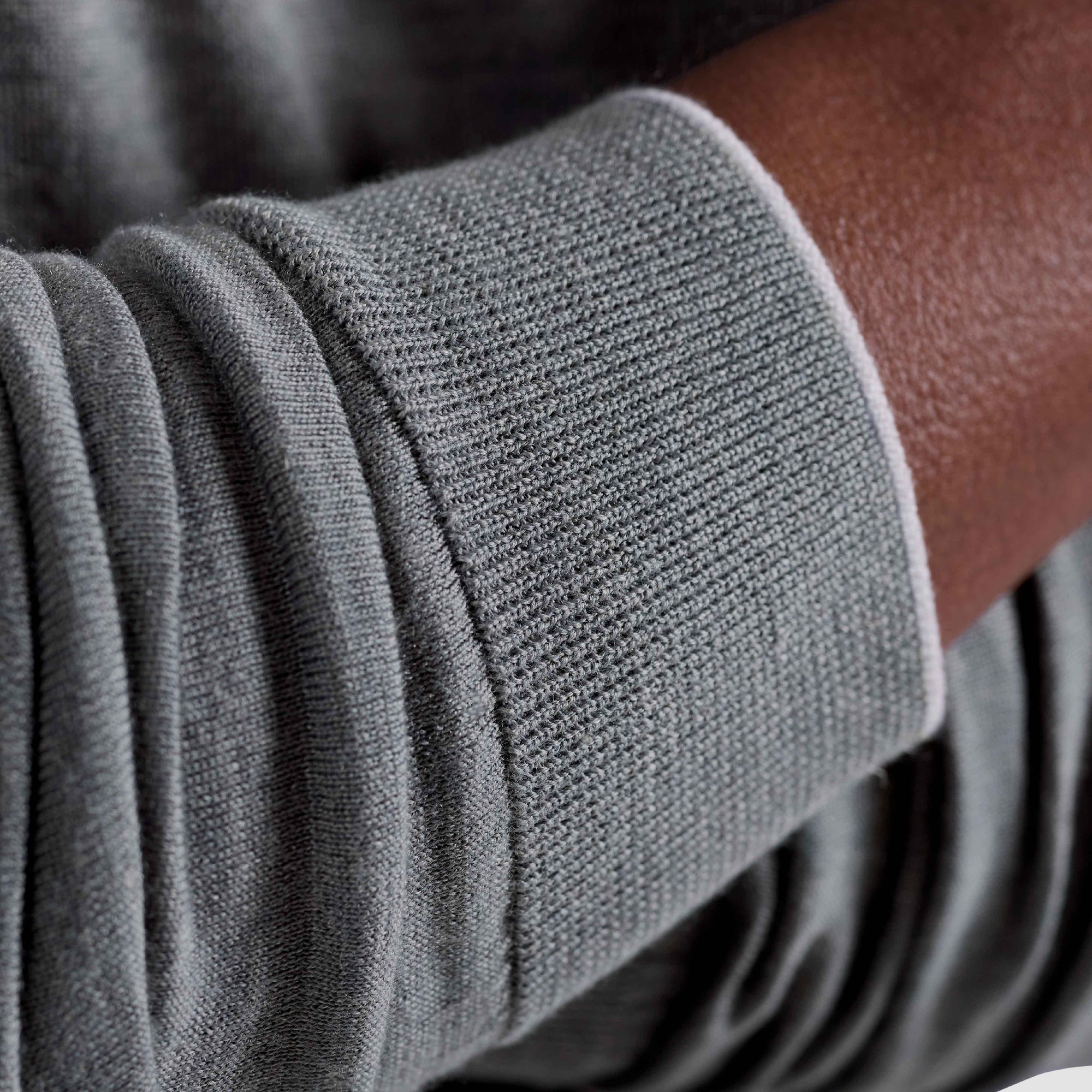 Melange Merino-Silk-Linen Crewneck Sweater