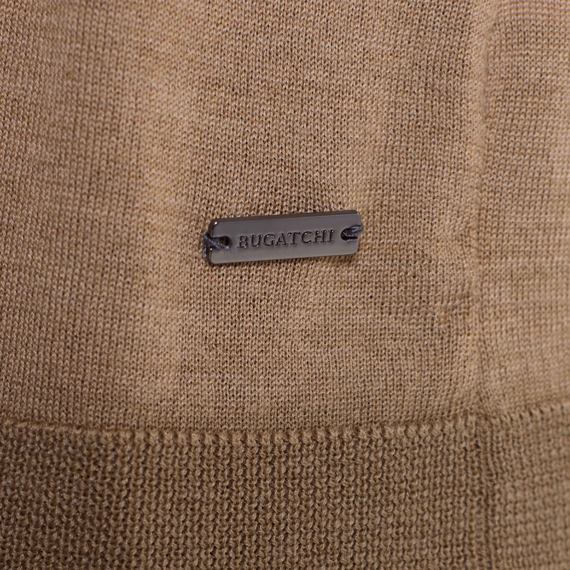 Solid Rib Merino-Silk Polo Sweater