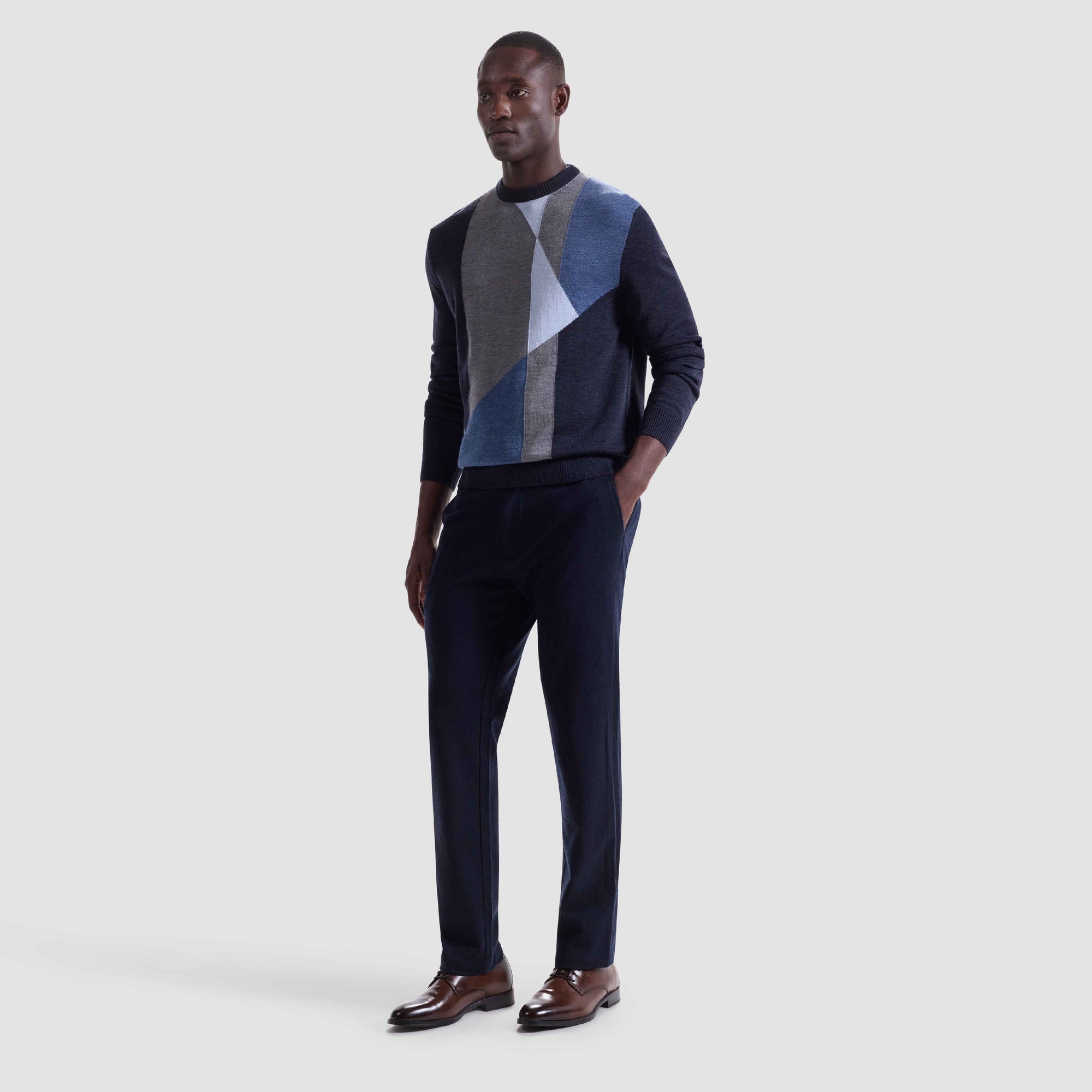 Geometric Crewneck Sweater