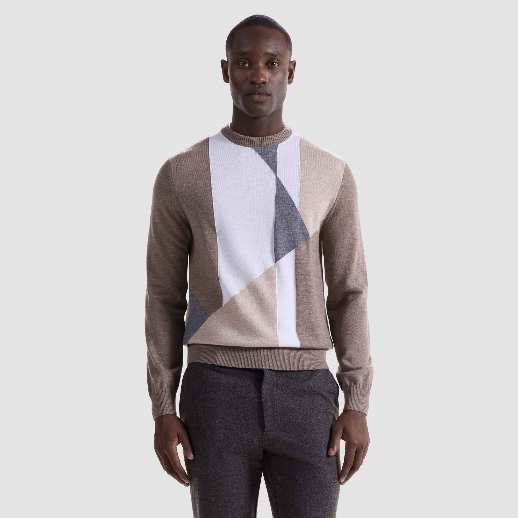 Geometric Crewneck Sweater