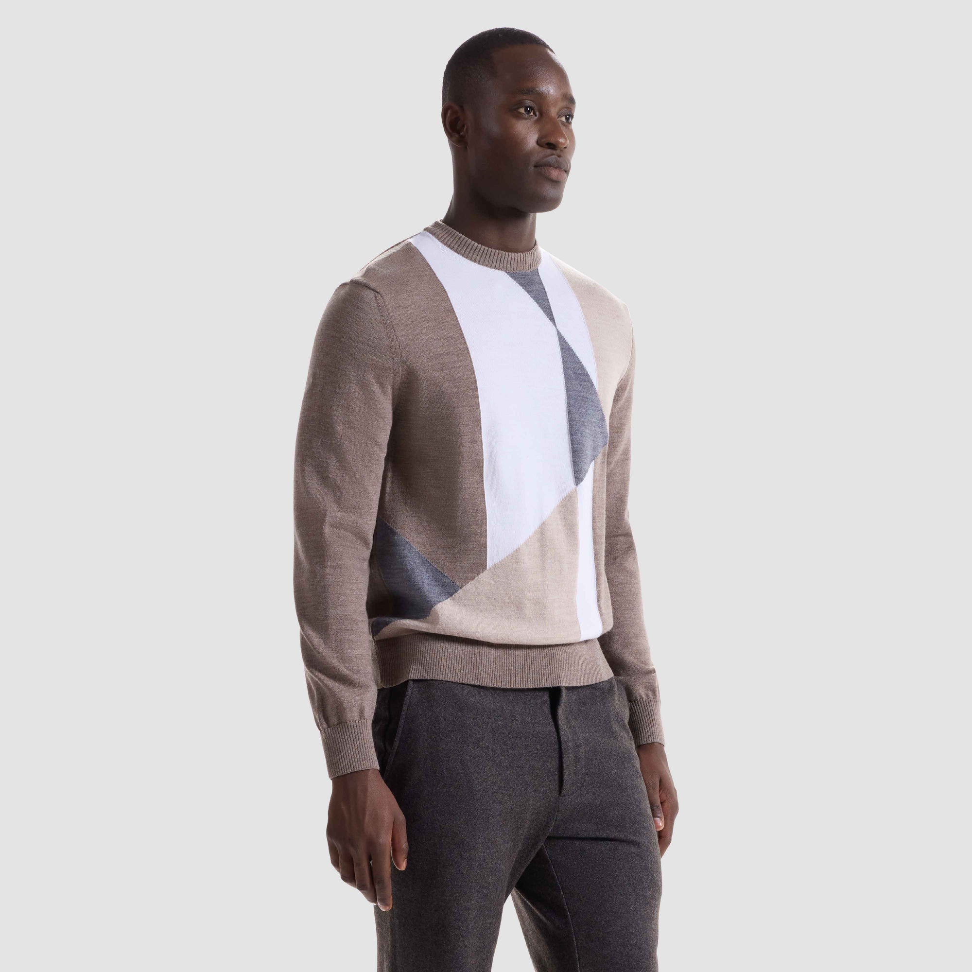 Geometric Crewneck Sweater