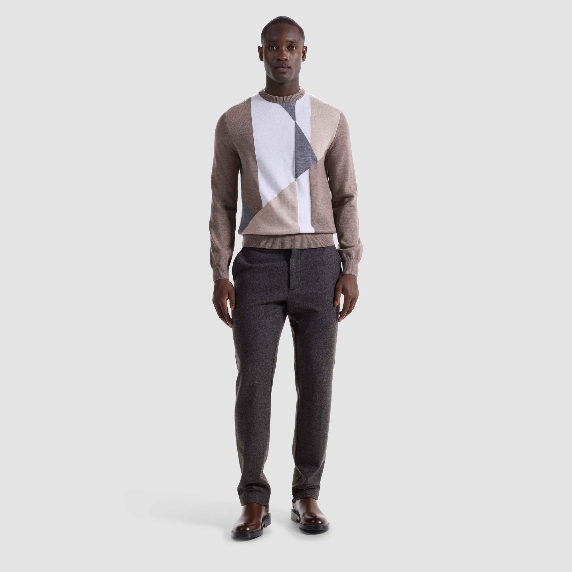 Geometric Crewneck Sweater