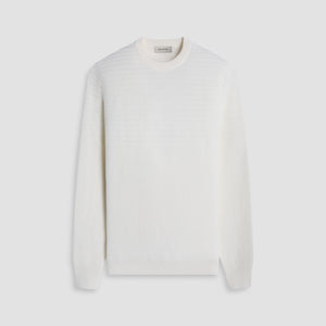 Mixed Media Crewneck Sweater