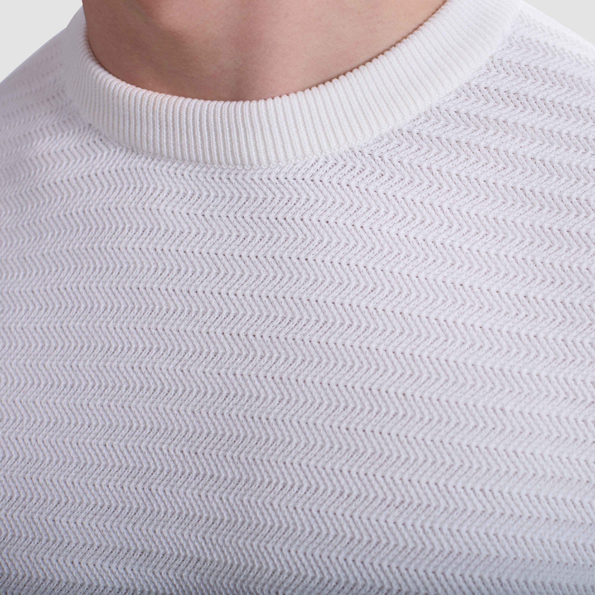 Mixed Media Crewneck Sweater