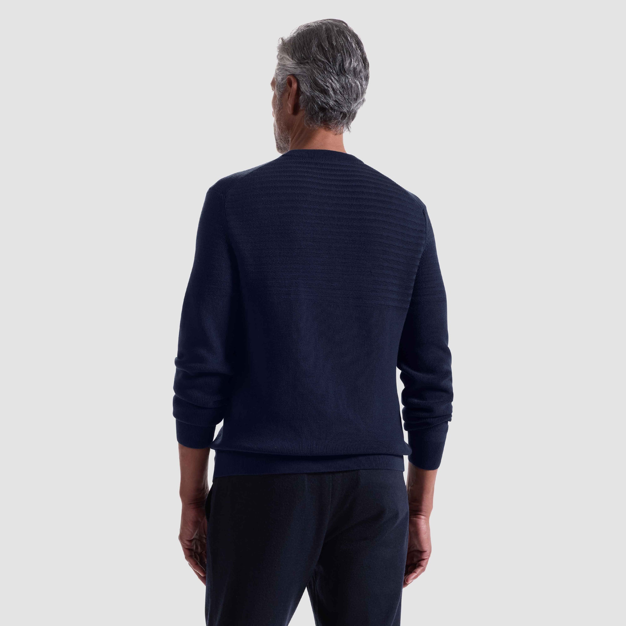 Mixed Media Crewneck Sweater