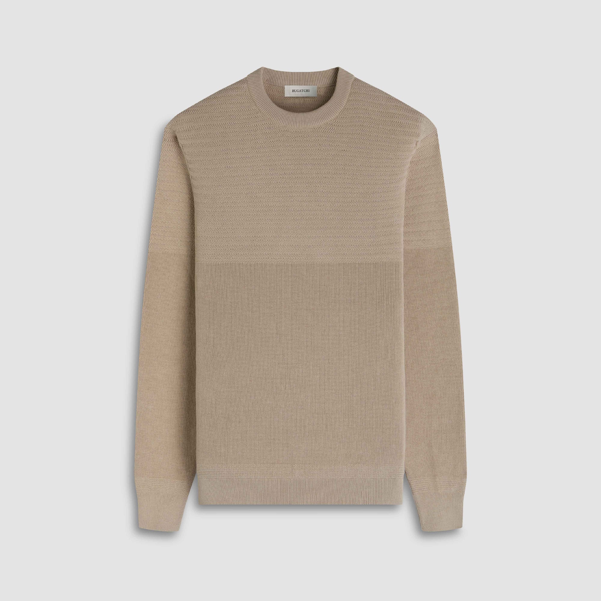 Mixed Media Crewneck Sweater