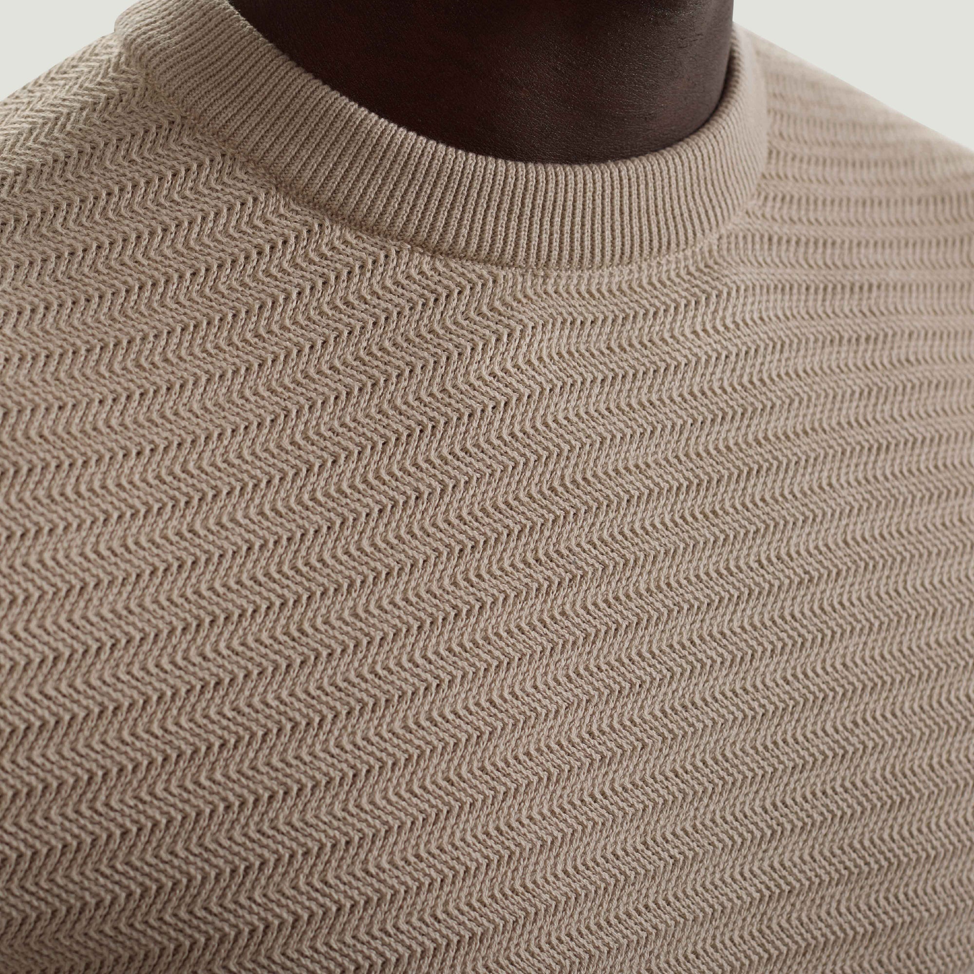 Mixed Media Crewneck Sweater