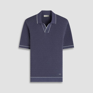 Diamond Cable Polo Sweater