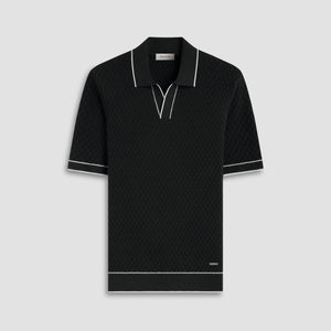 Diamond Cable Polo Sweater