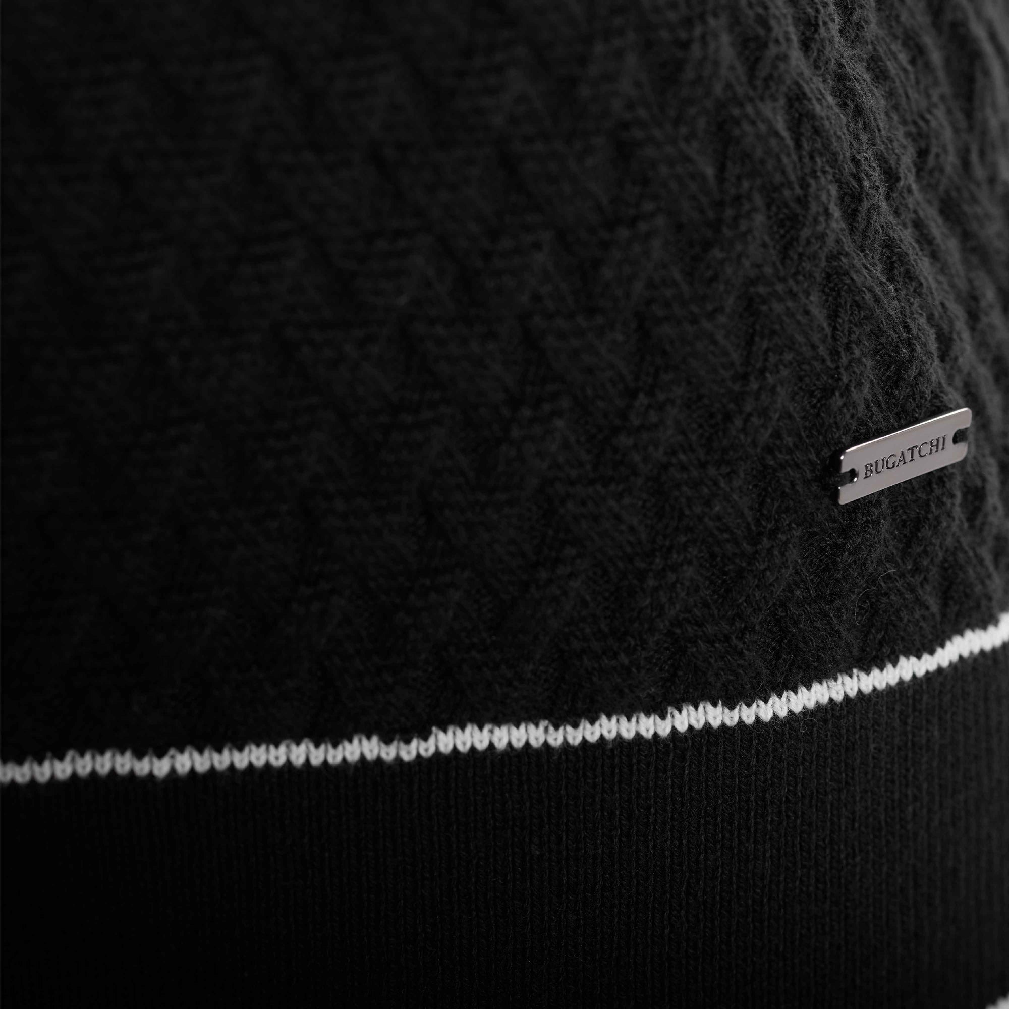 Diamond Cable Polo Sweater