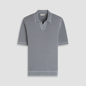 Diamond Cable Polo Sweater