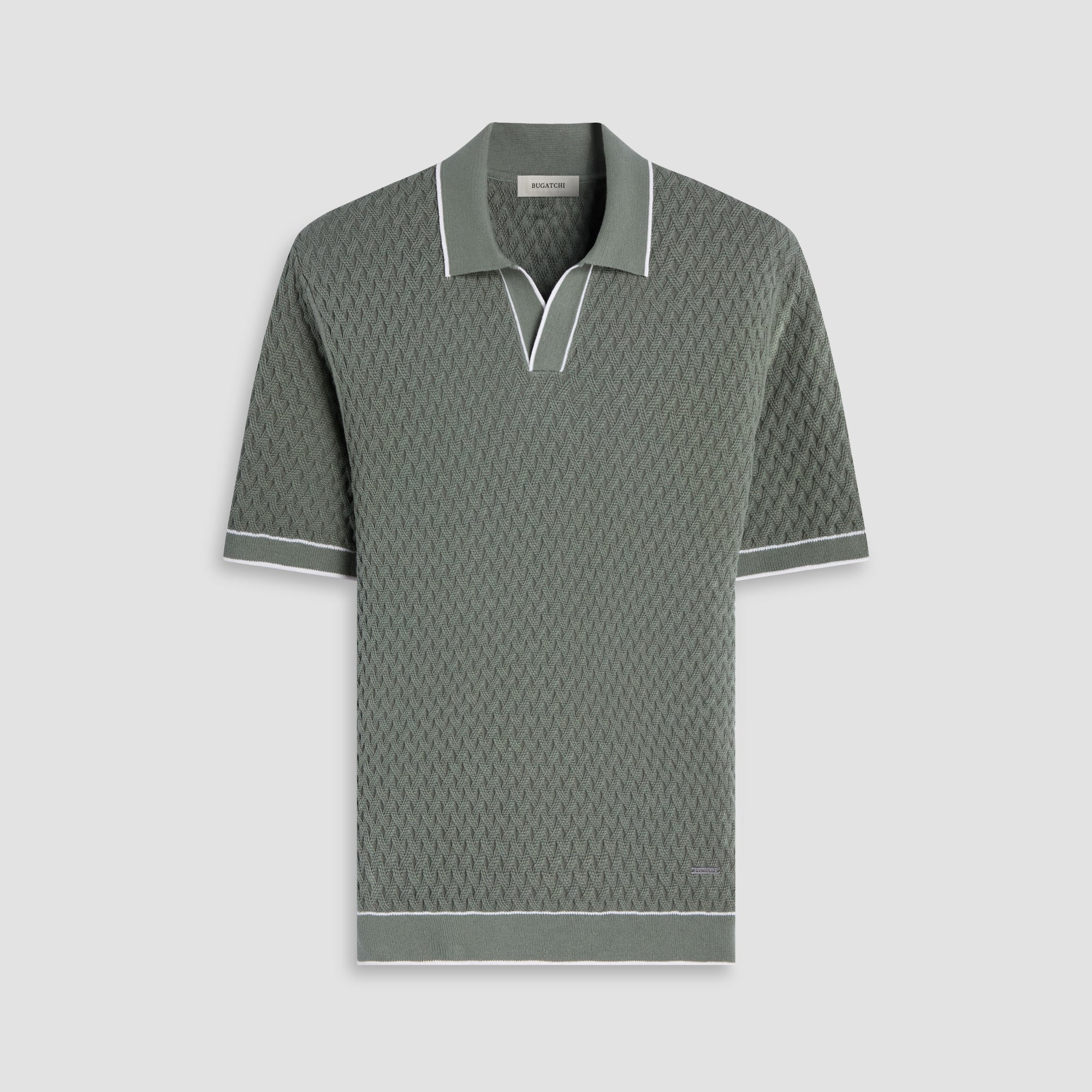 Diamond Cable Polo Sweater