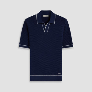 Diamond Cable Polo Sweater