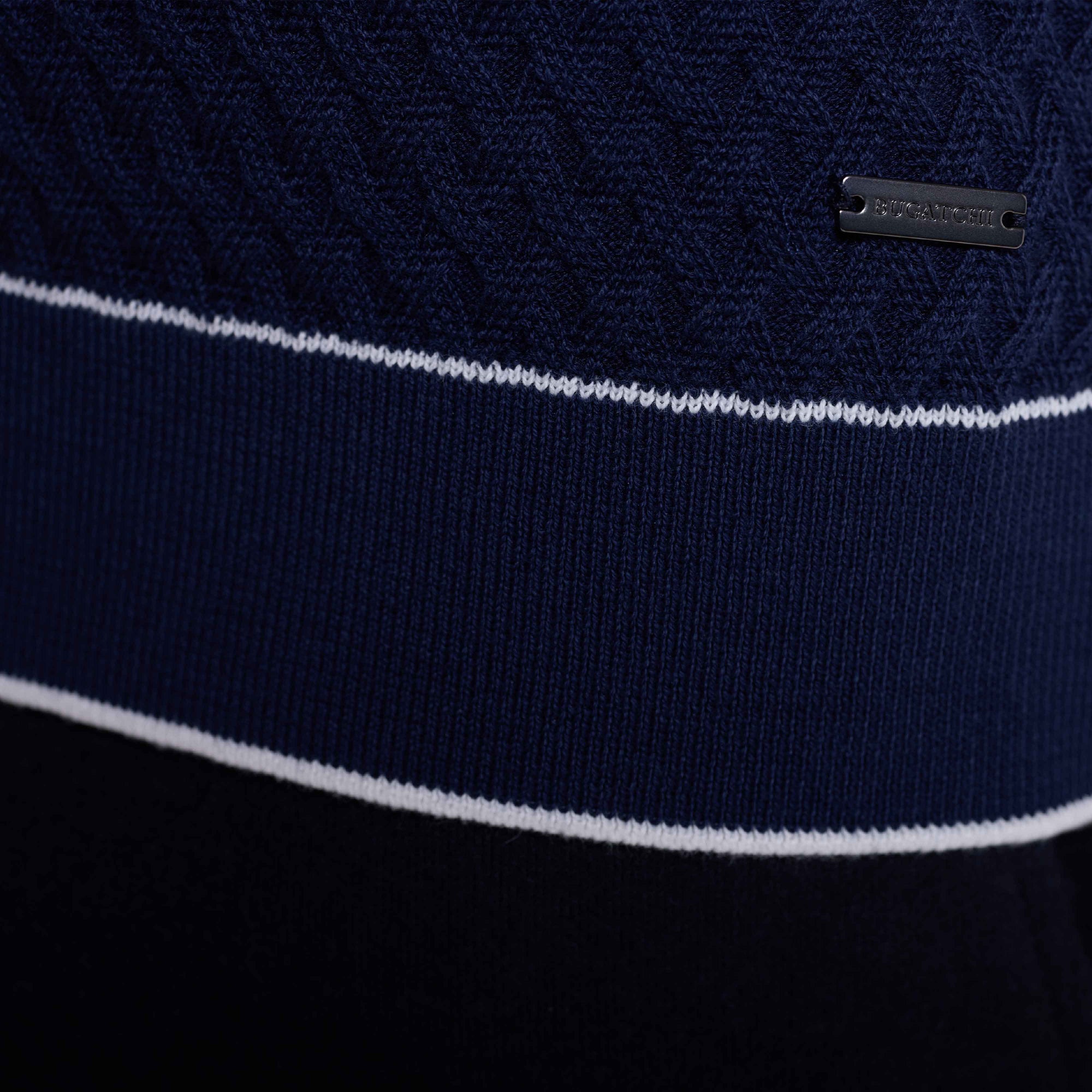 Diamond Cable Polo Sweater