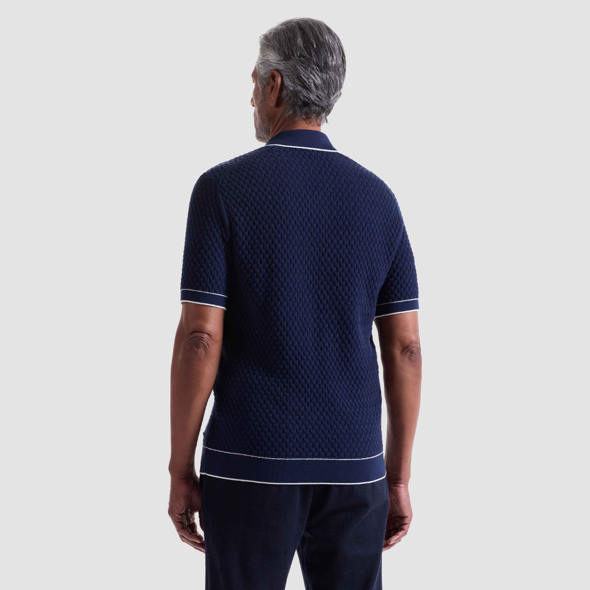 Diamond Cable Polo Sweater