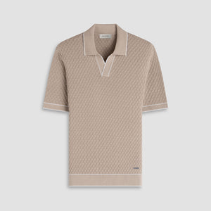 Diamond Cable Polo Sweater