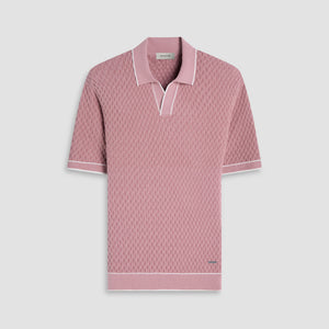 Diamond Cable Polo Sweater