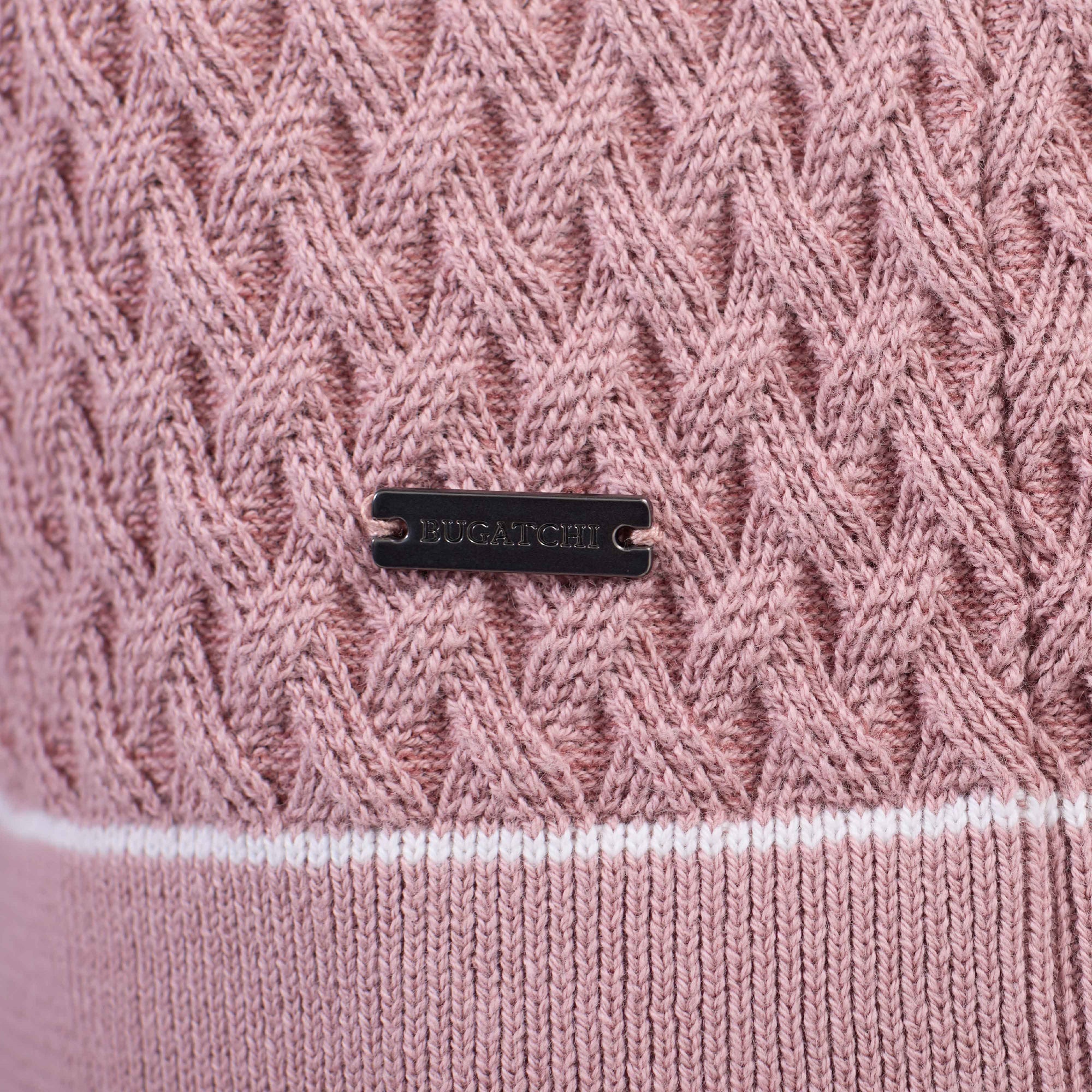 Diamond Cable Polo Sweater