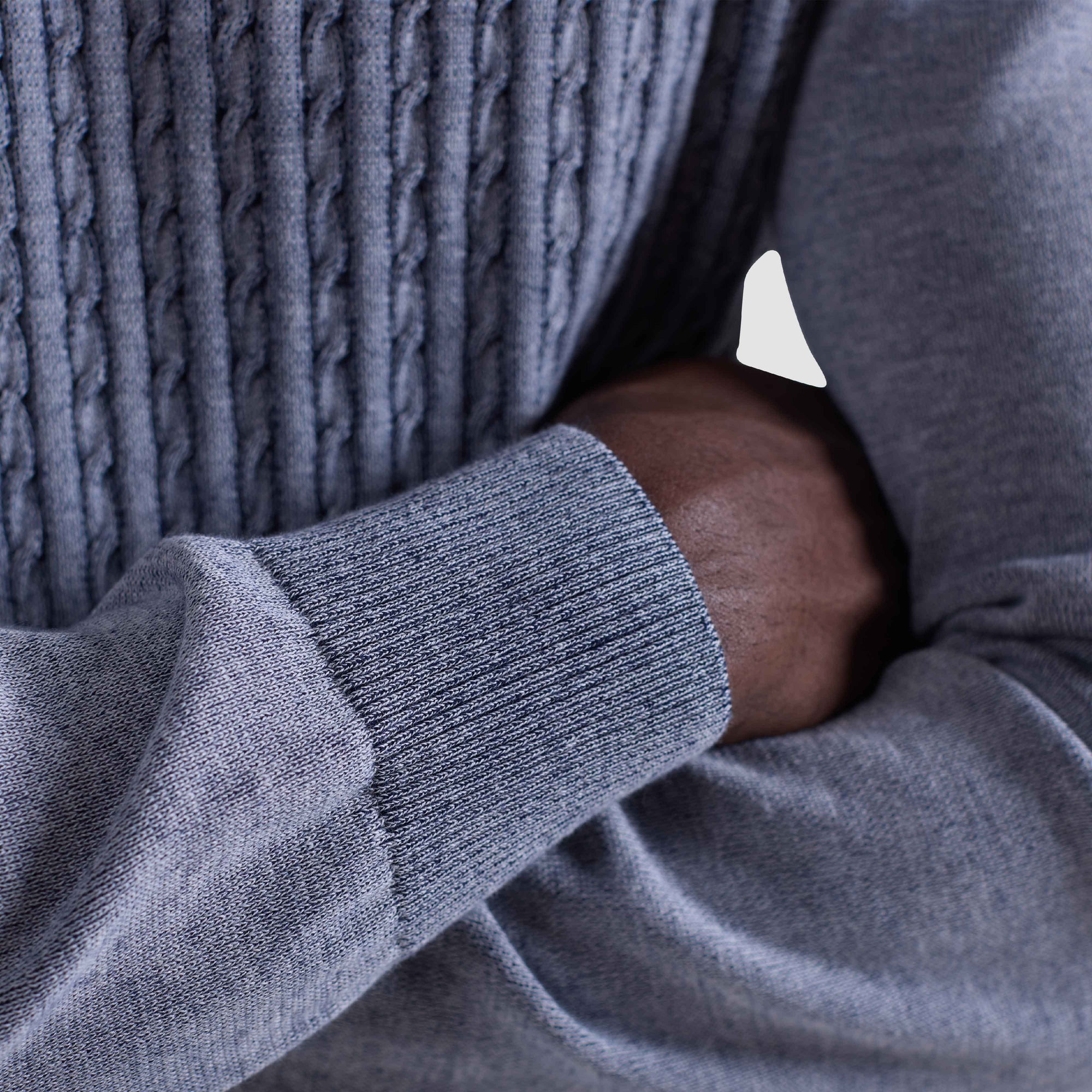 Cable Stitch Polo Sweater