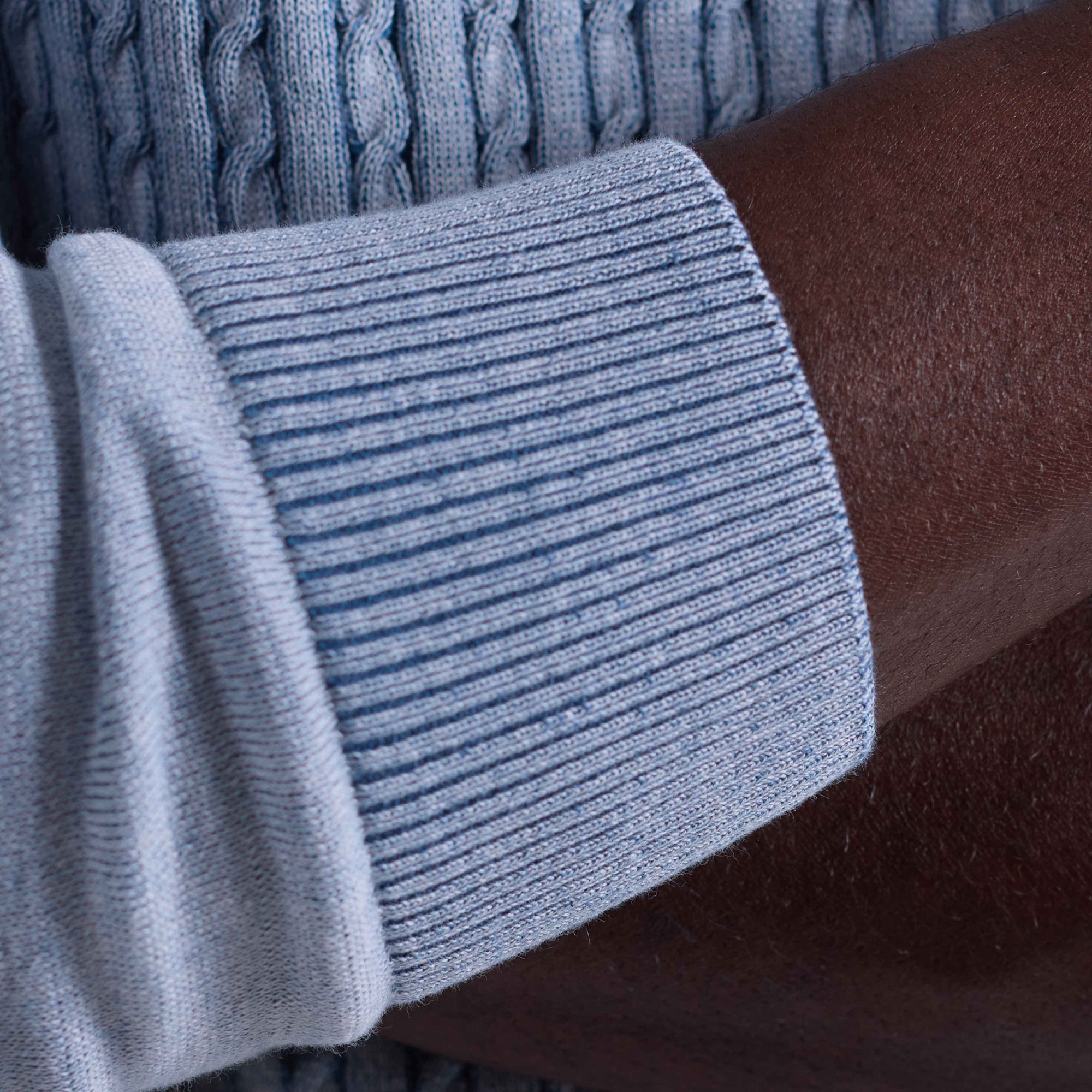 Cable Stitch Polo Sweater