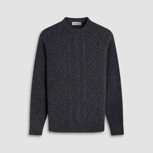 Cable Diamond Stitch Crewneck Sweater