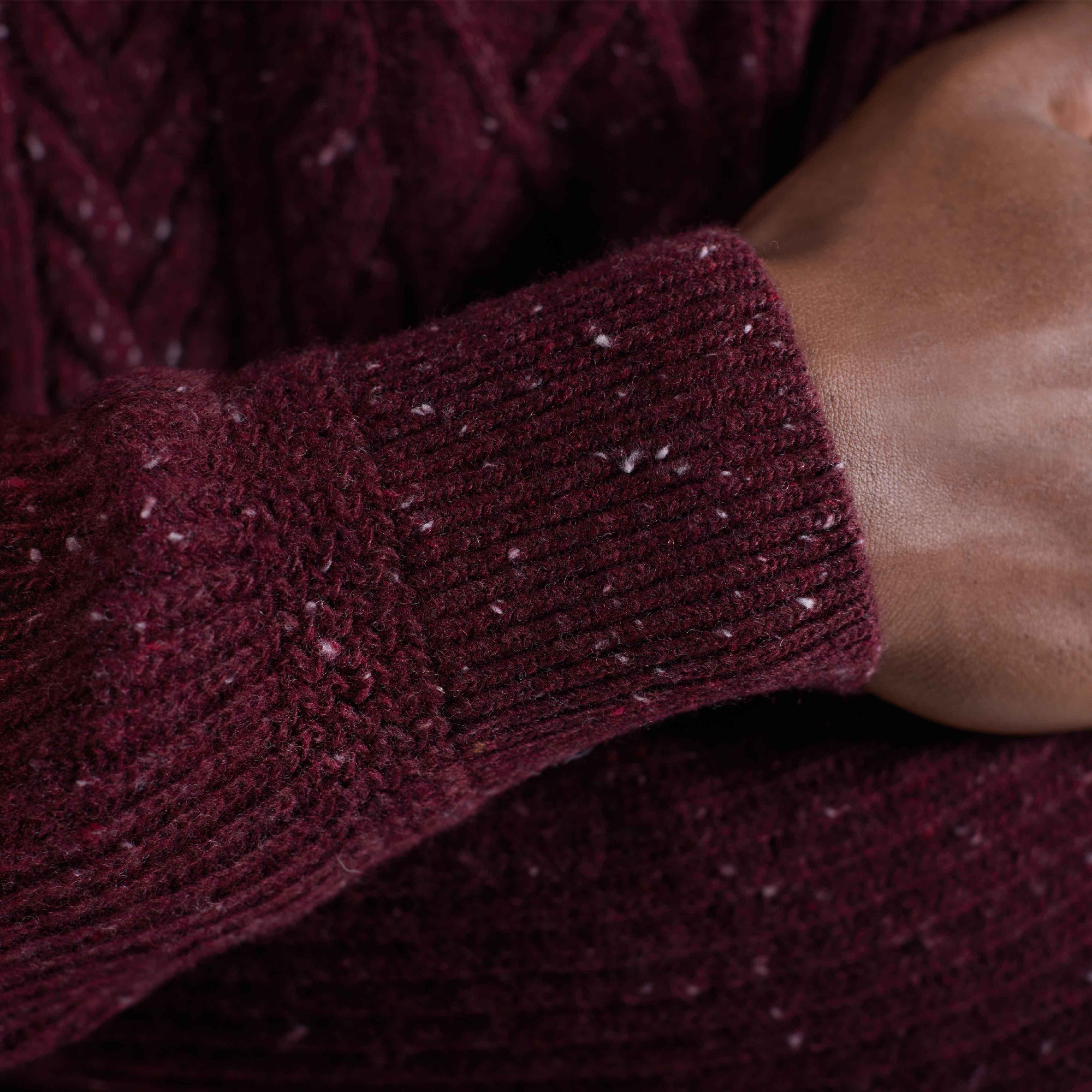 Cable Diamond Stitch Crewneck Sweater