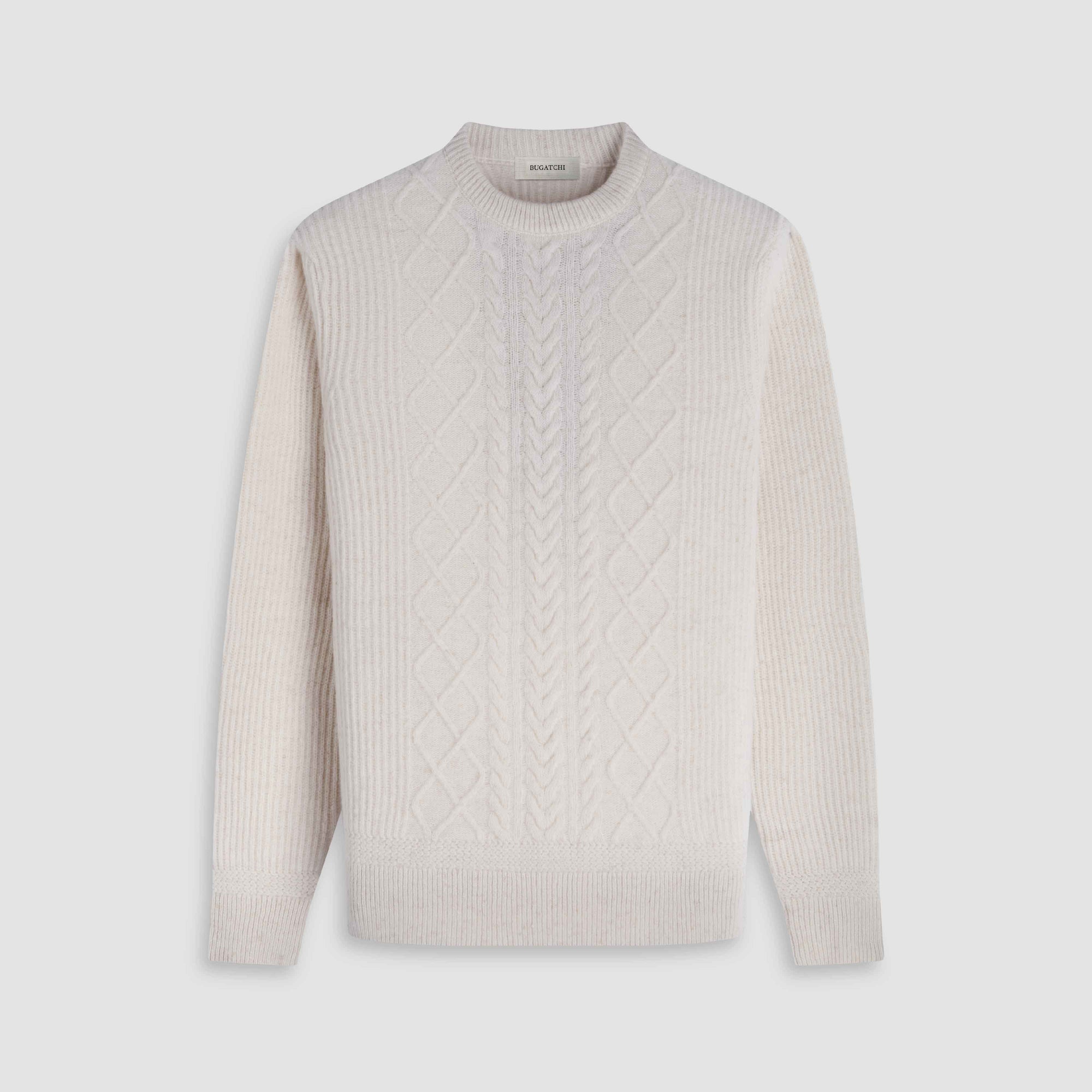 Cable Diamond Stitch Crewneck Sweater