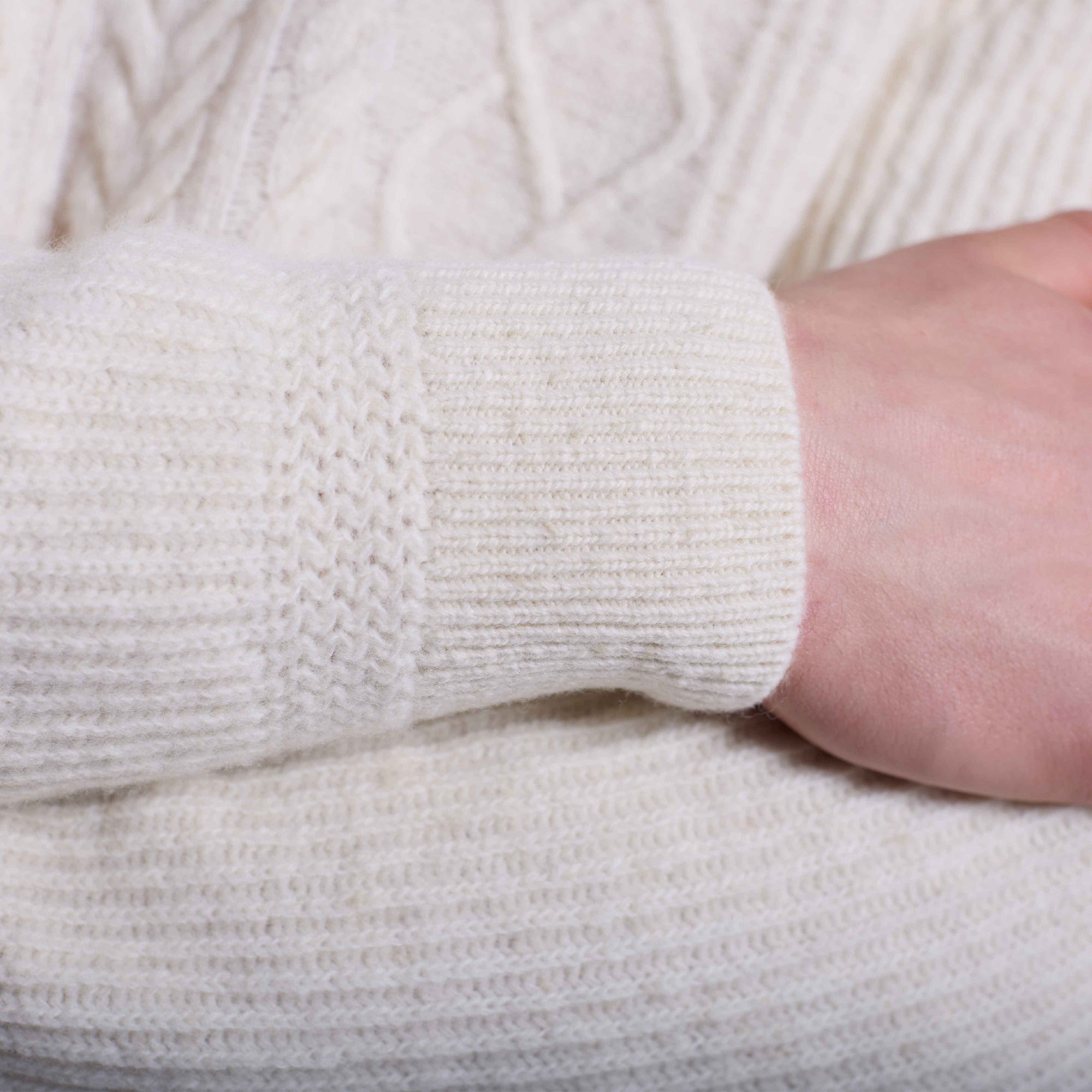 Cable Diamond Stitch Crewneck Sweater