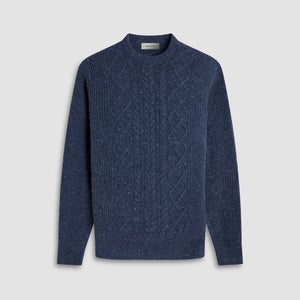 Cable Diamond Stitch Crewneck Sweater
