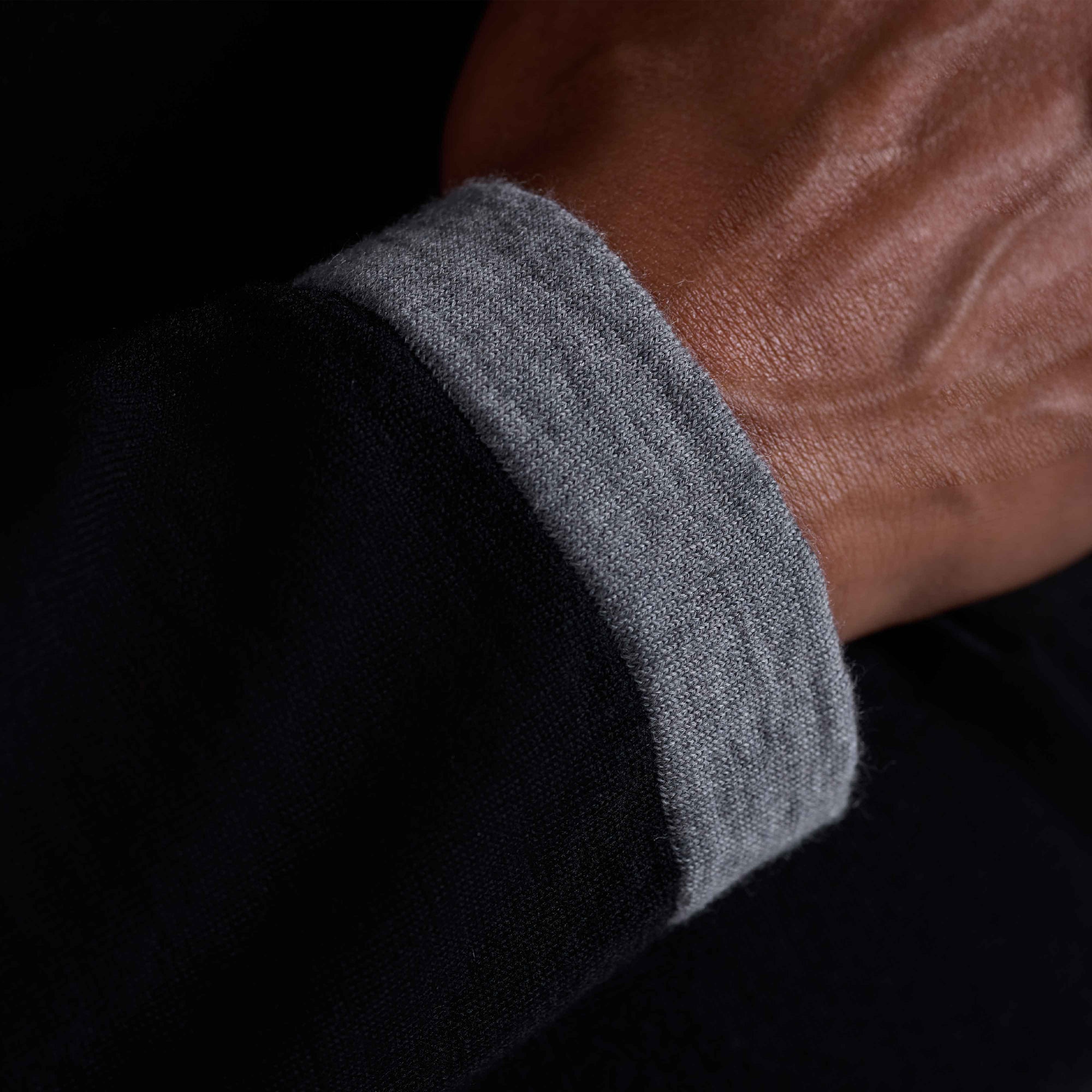 Melange Quarter Zip Polo Sweater